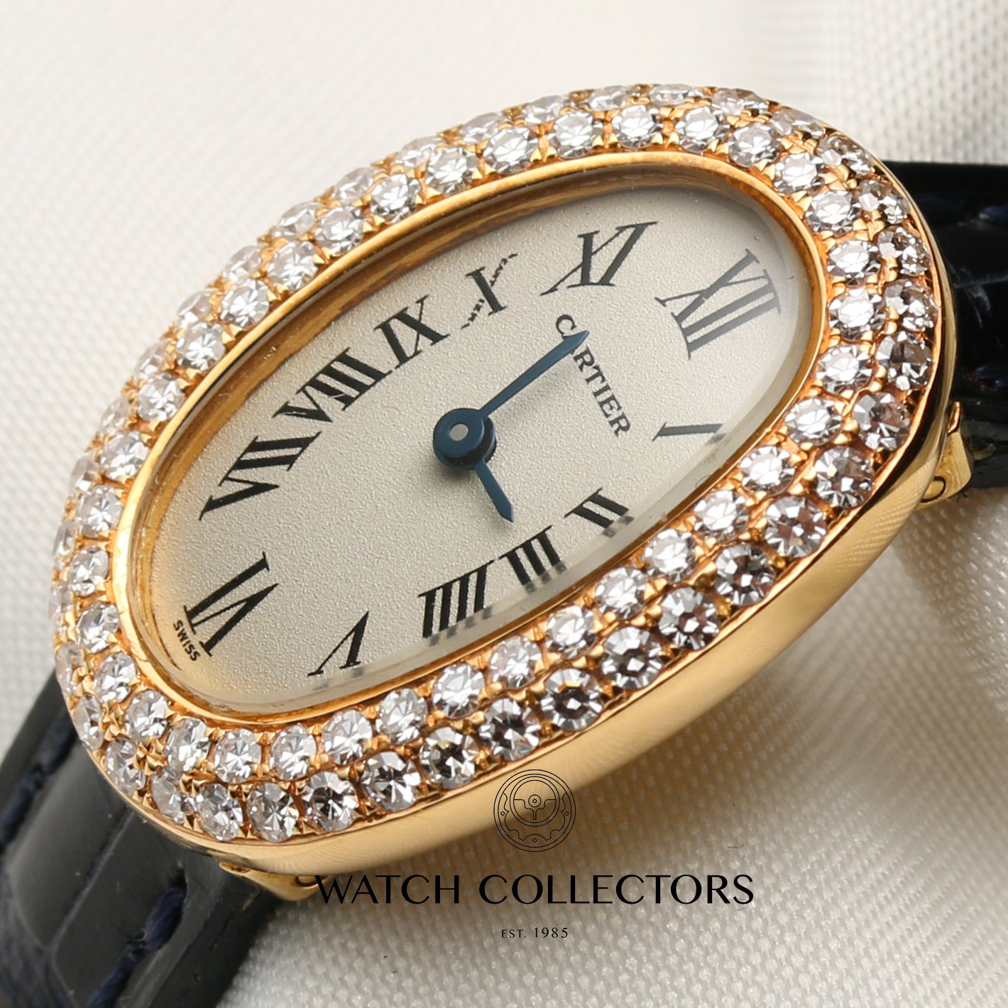 Cartier 18K Yellow Gold Diamond Bezel Second Hand Watch Collectors 4