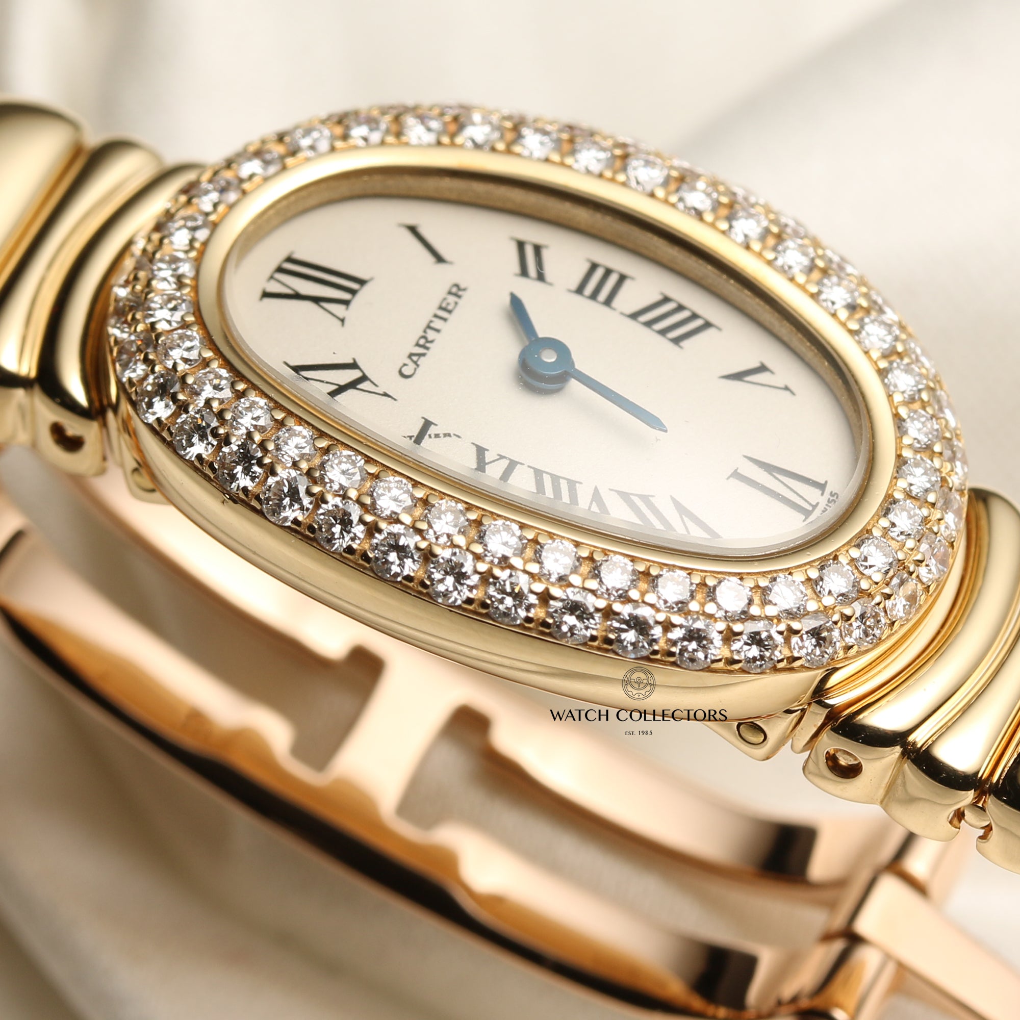 Cartier 18K Yellow Gold Diamond Bezel Second Hand Watch Collectors 5