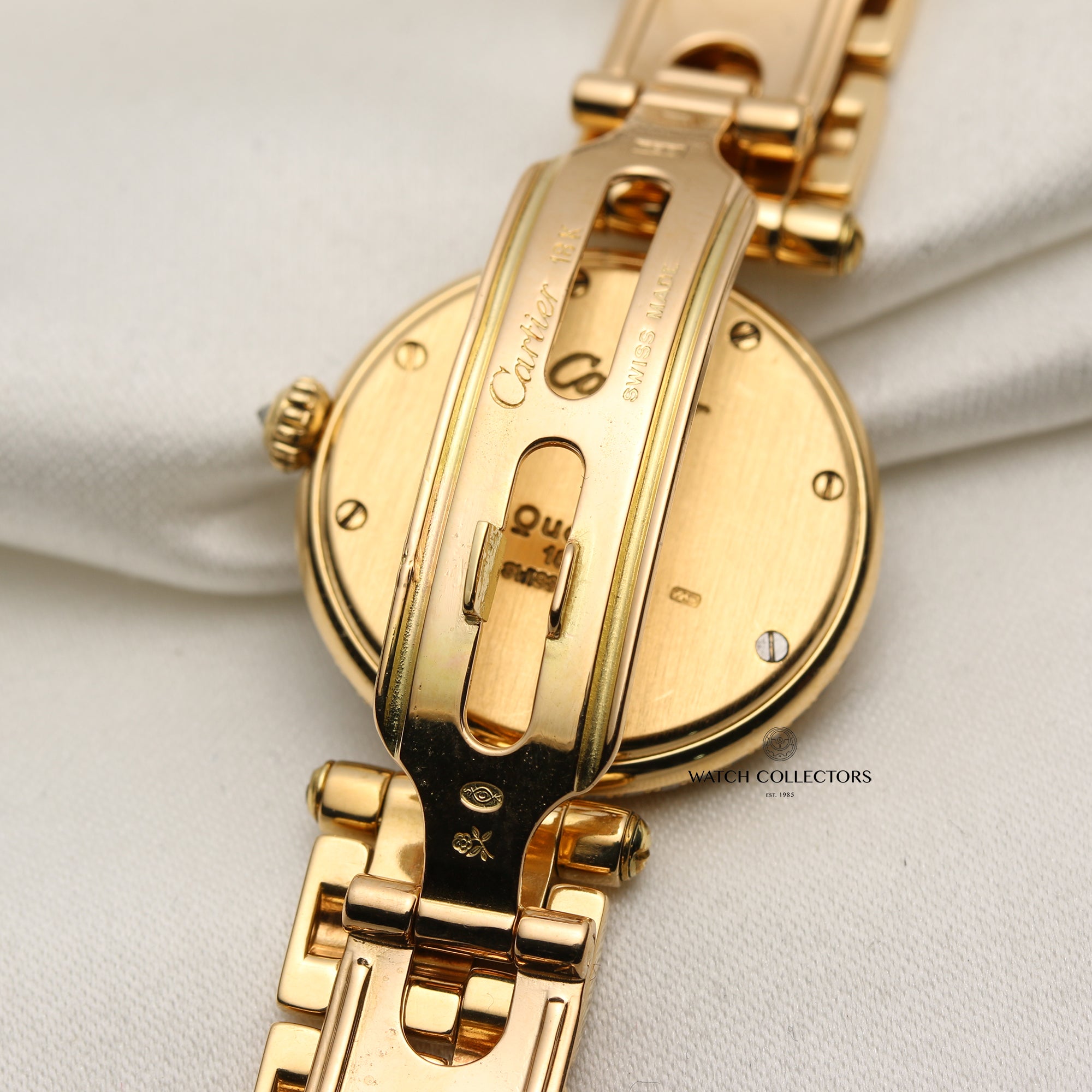 Cartier 18K Yellow Gold Diamond Bezel Second Hand Watch Collectors 7