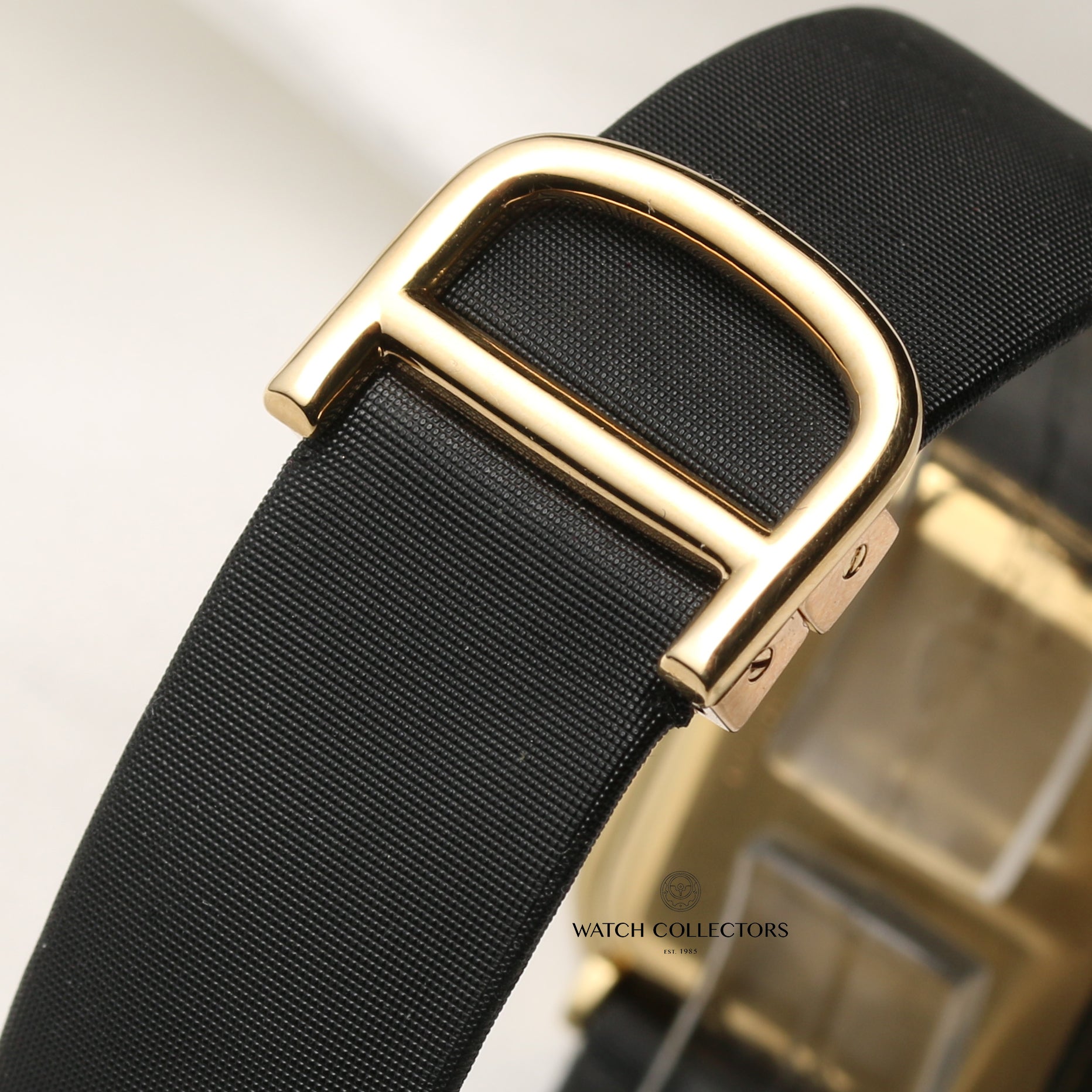 Cartier 18K Yellow Gold Honeycomb Second Hand Watch Collectors 9