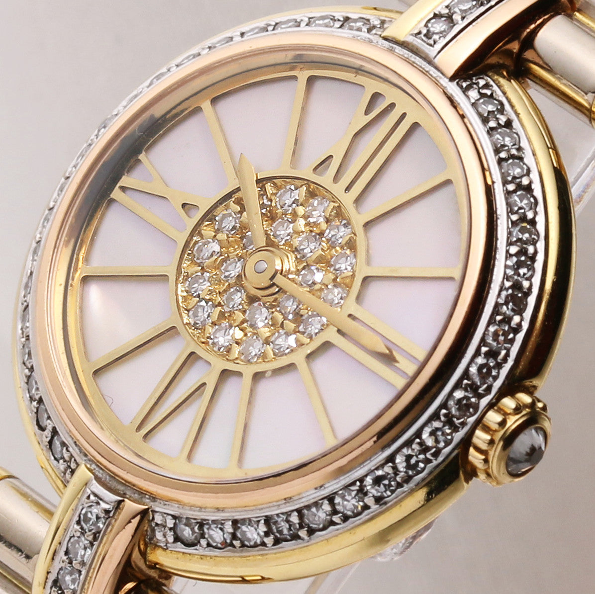 Cartier 18K Yellow Gold MOP Diamond Dial & Bezel Second Hand Watch Collectors (4)