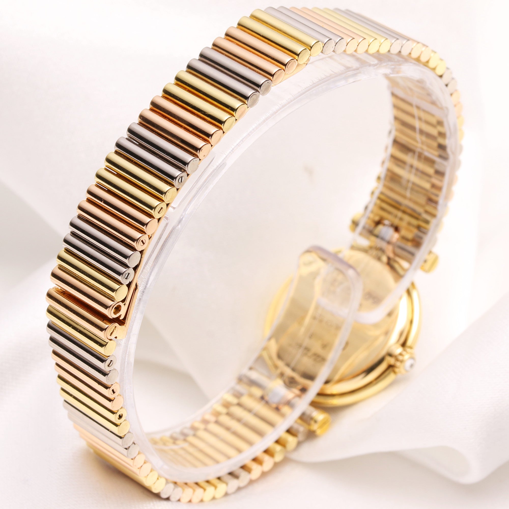 Cartier 18K Yellow Gold MOP Diamond Dial & Bezel Second Hand Watch Collectors (6)