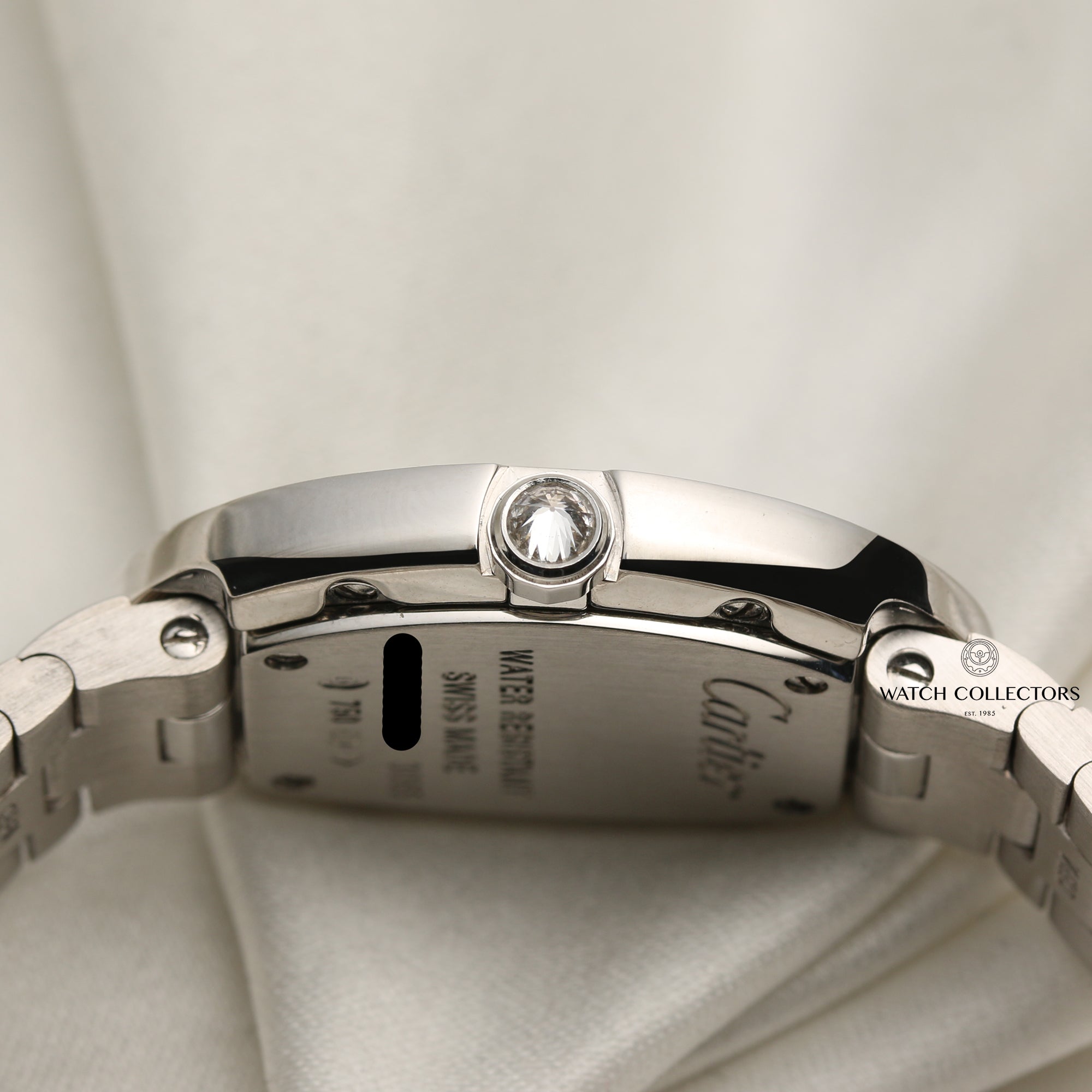 Cartier Baignoire 3065 18K White Gold Diamond Bezel Second Hand Watch Collectors 5