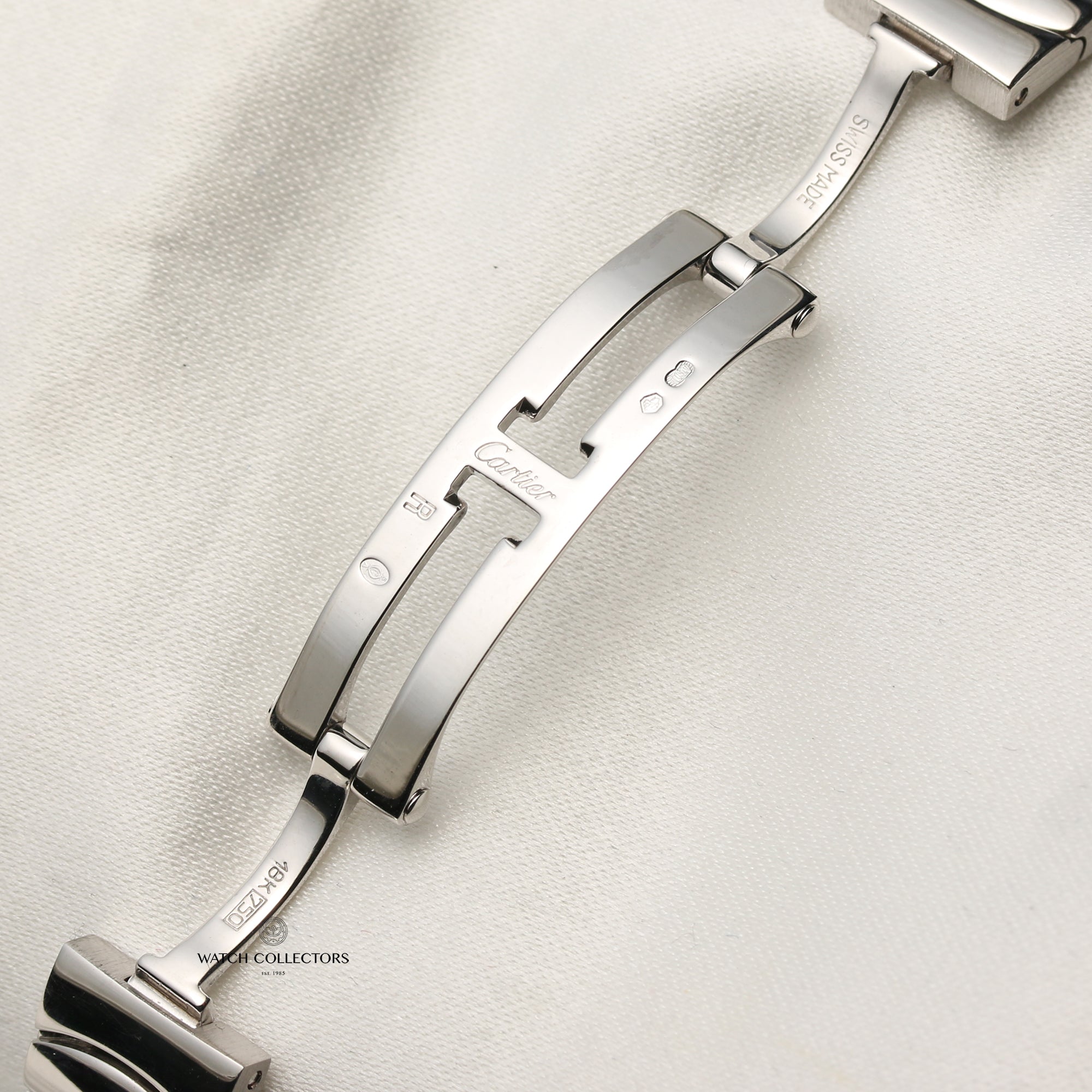 Cartier Baignoire 3065 18K White Gold Diamond Bezel Second Hand Watch Collectors 6