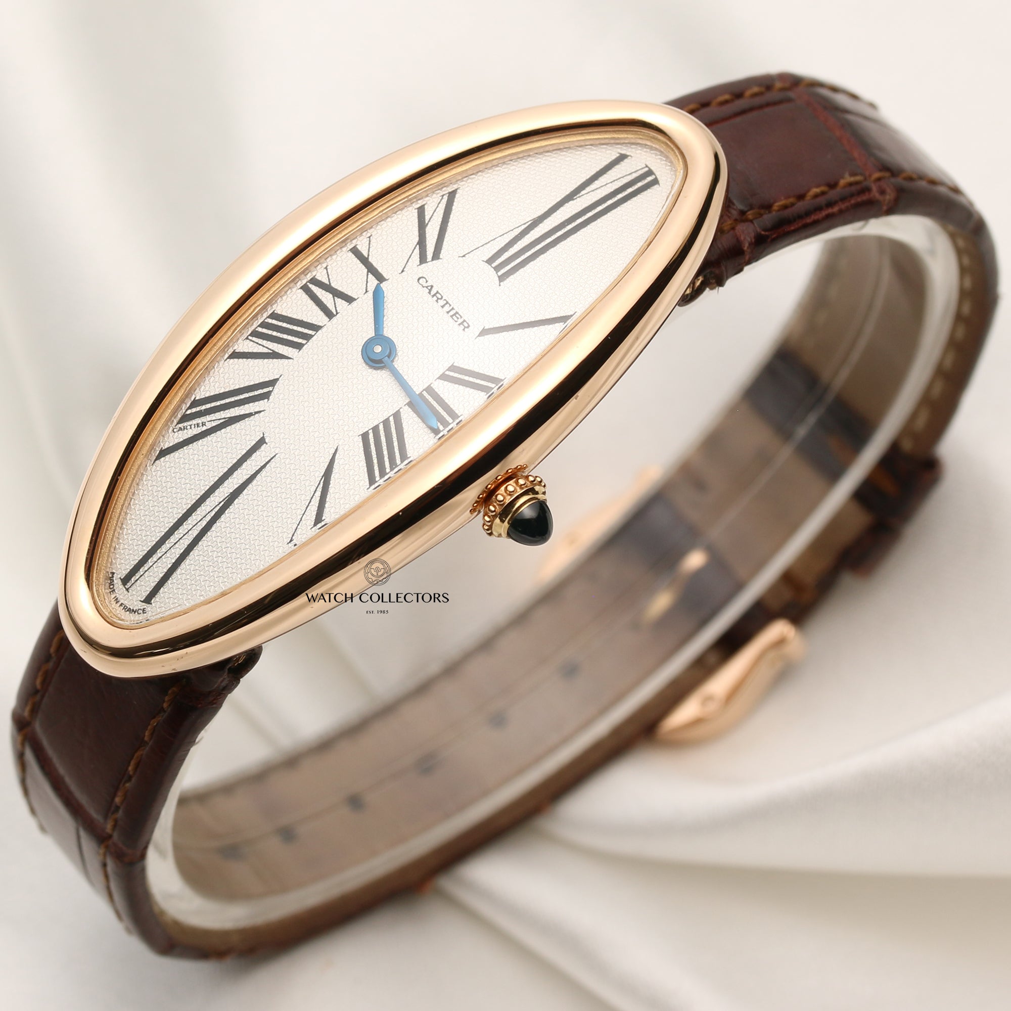 Cartier Baignoire Allongée 18K Rose Gold Second Hand Watch Collectors 3