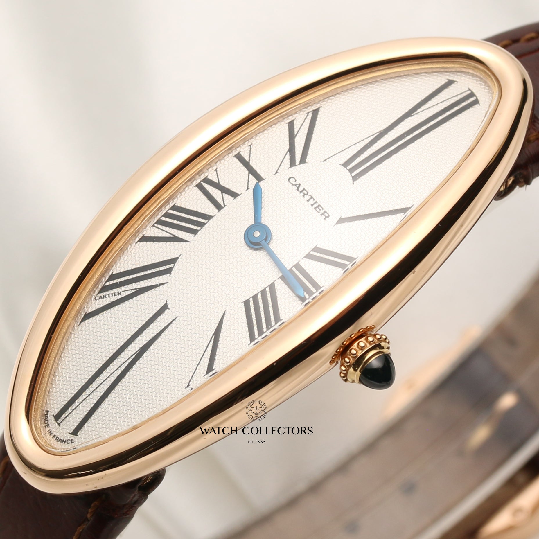 Cartier Baignoire Allongée 18K Rose Gold Second Hand Watch Collectors 4