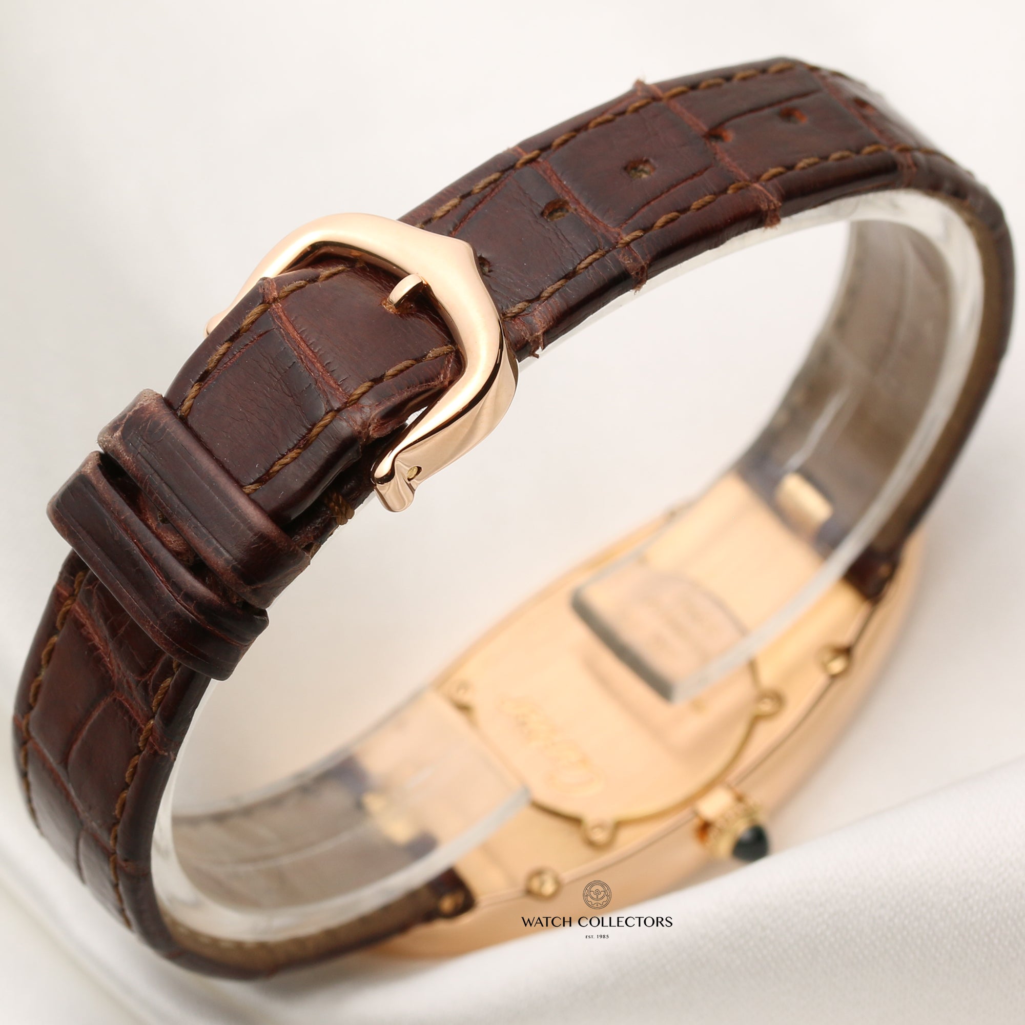 Cartier Baignoire Allongée 18K Rose Gold Second Hand Watch Collectors 6