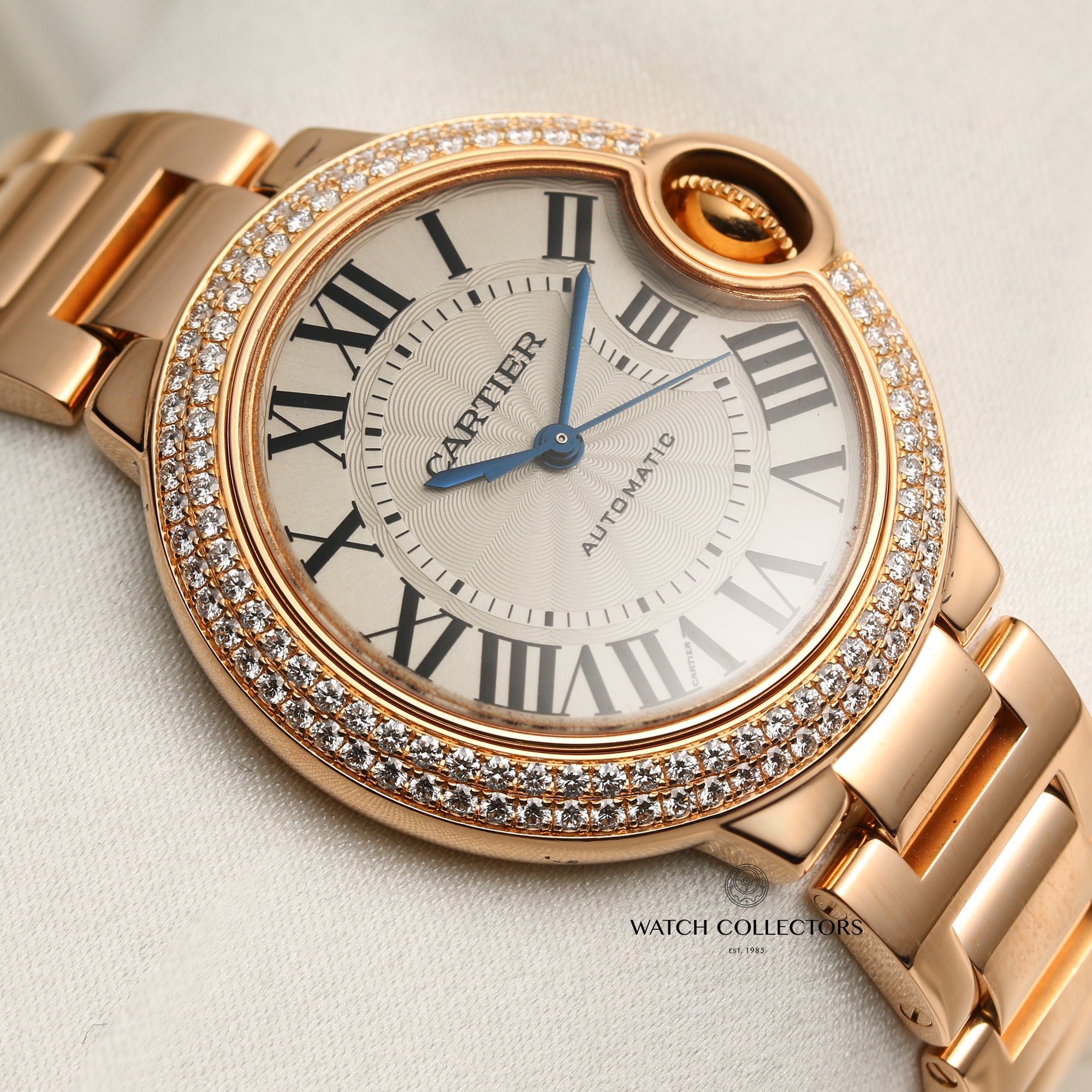 Cartier Ballon Bleu 18K Rose Gold Diamond Second Hand Watch Collectors 6