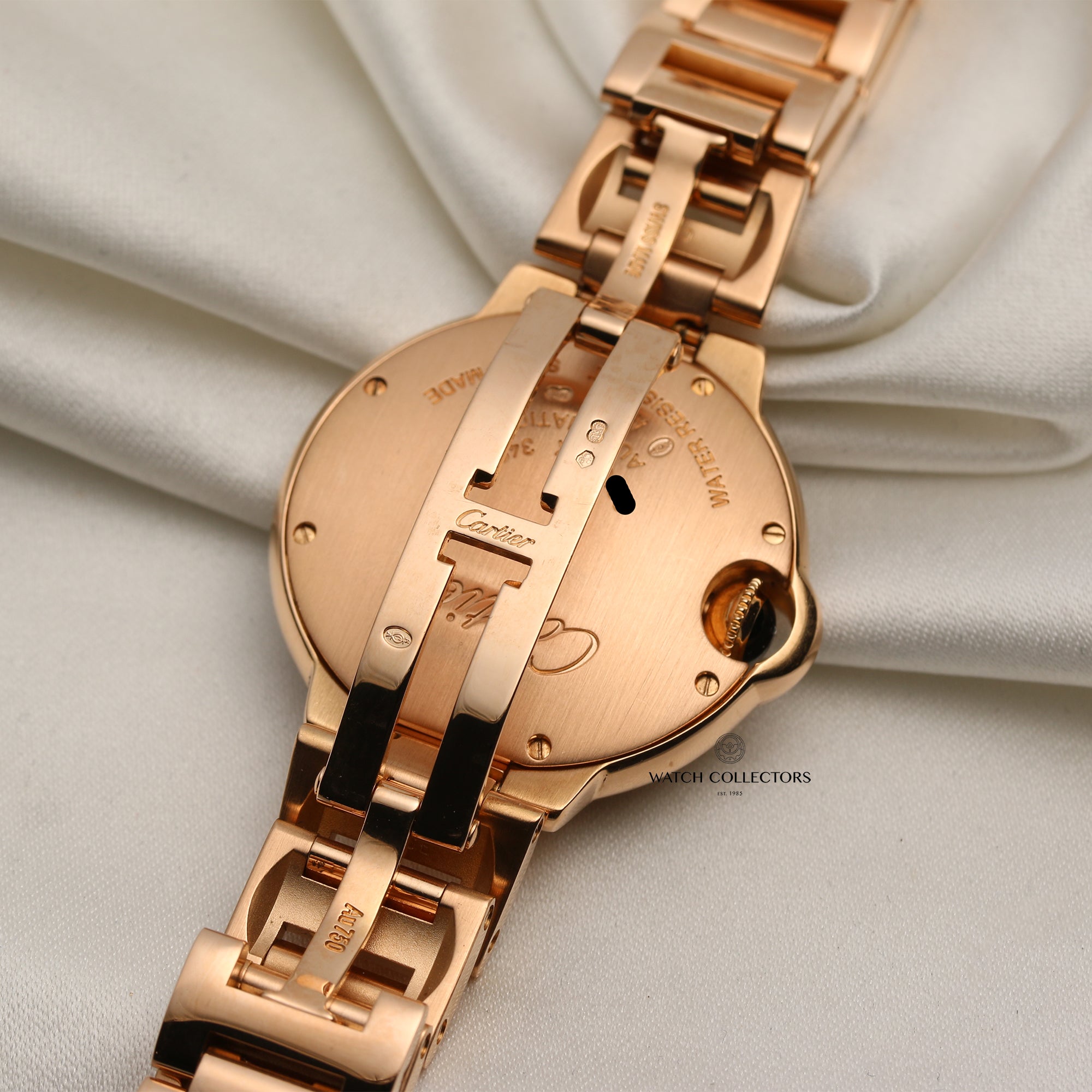 Cartier Ballon Bleu 18K Rose Gold Diamond Second Hand Watch Collectors 7