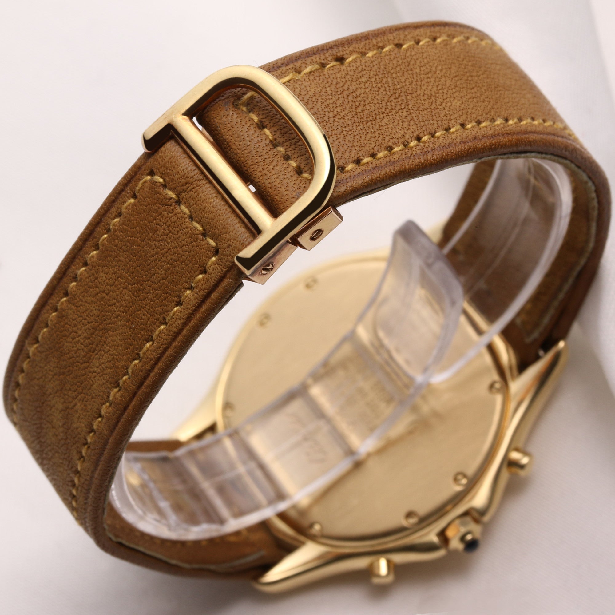 Cartier Cougar Chronograph 11621 18K Yellow Gold Second Hand Watch Collectors 5