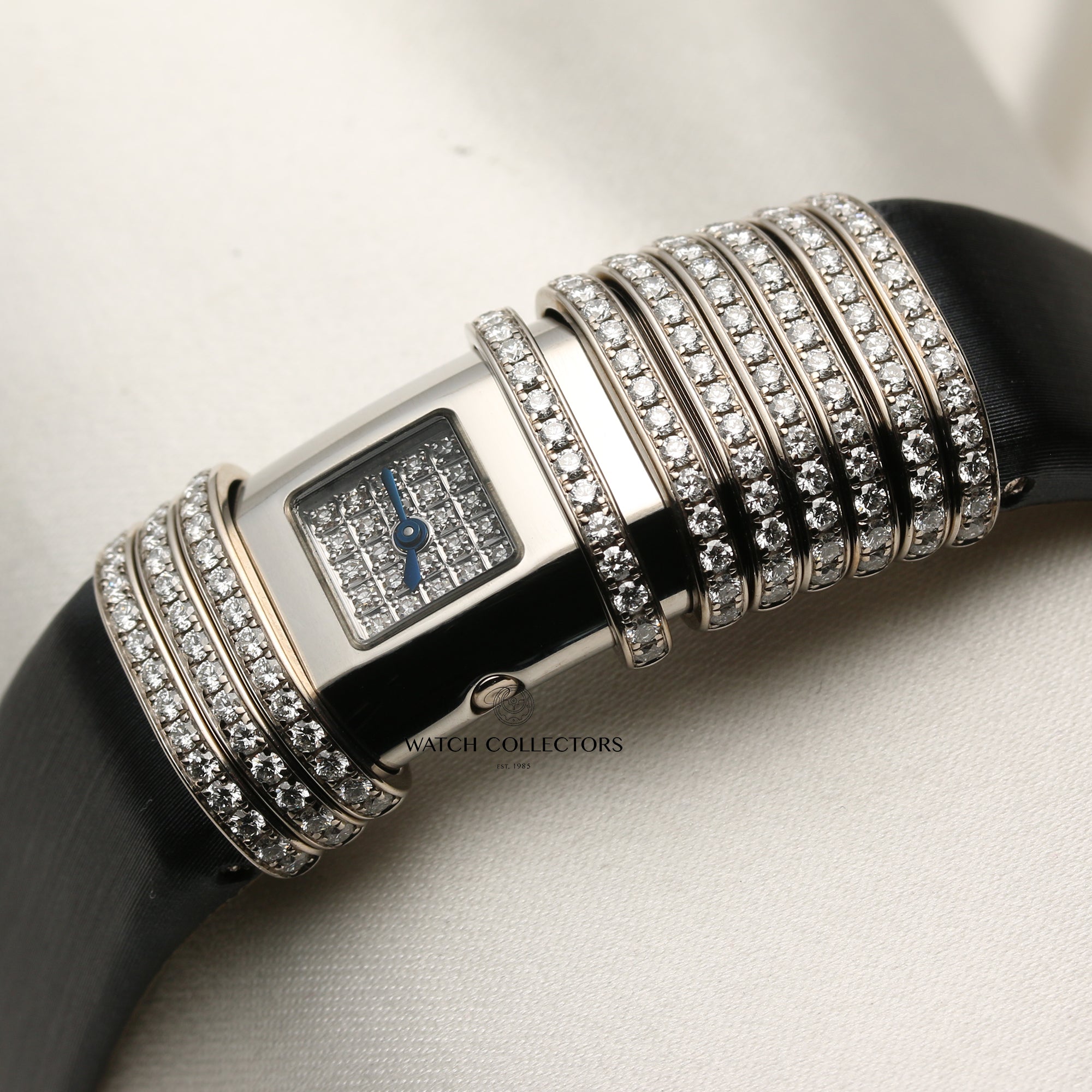 Cartier Declaration 18K White Gold Diamond Second Hand Watch Collectors 3