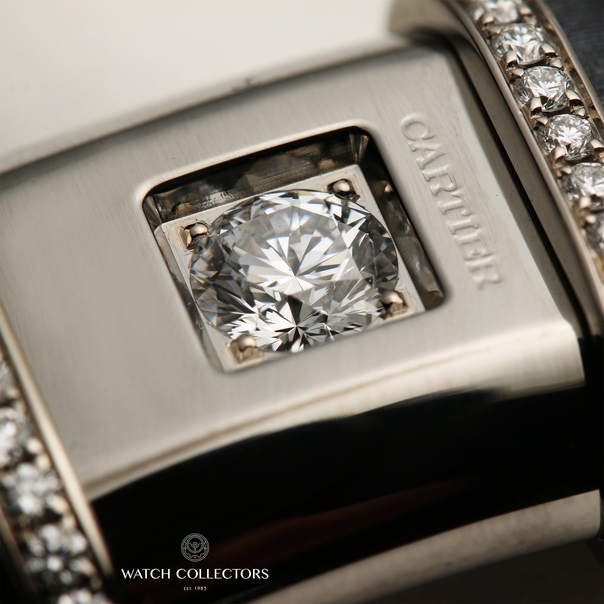 Cartier Declaration 18K White Gold Diamond Second Hand Watch Collectors 4
