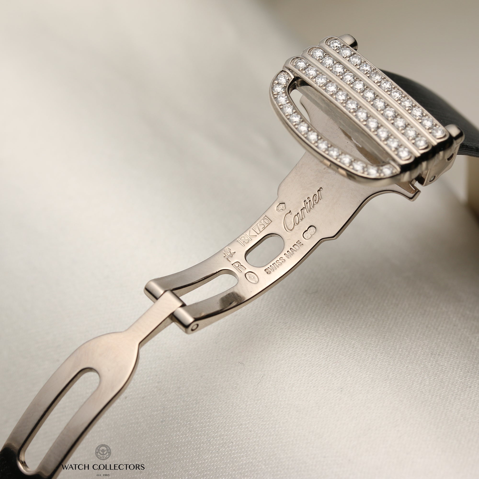 Cartier Declaration 18K White Gold Diamond Second Hand Watch Collectors 5