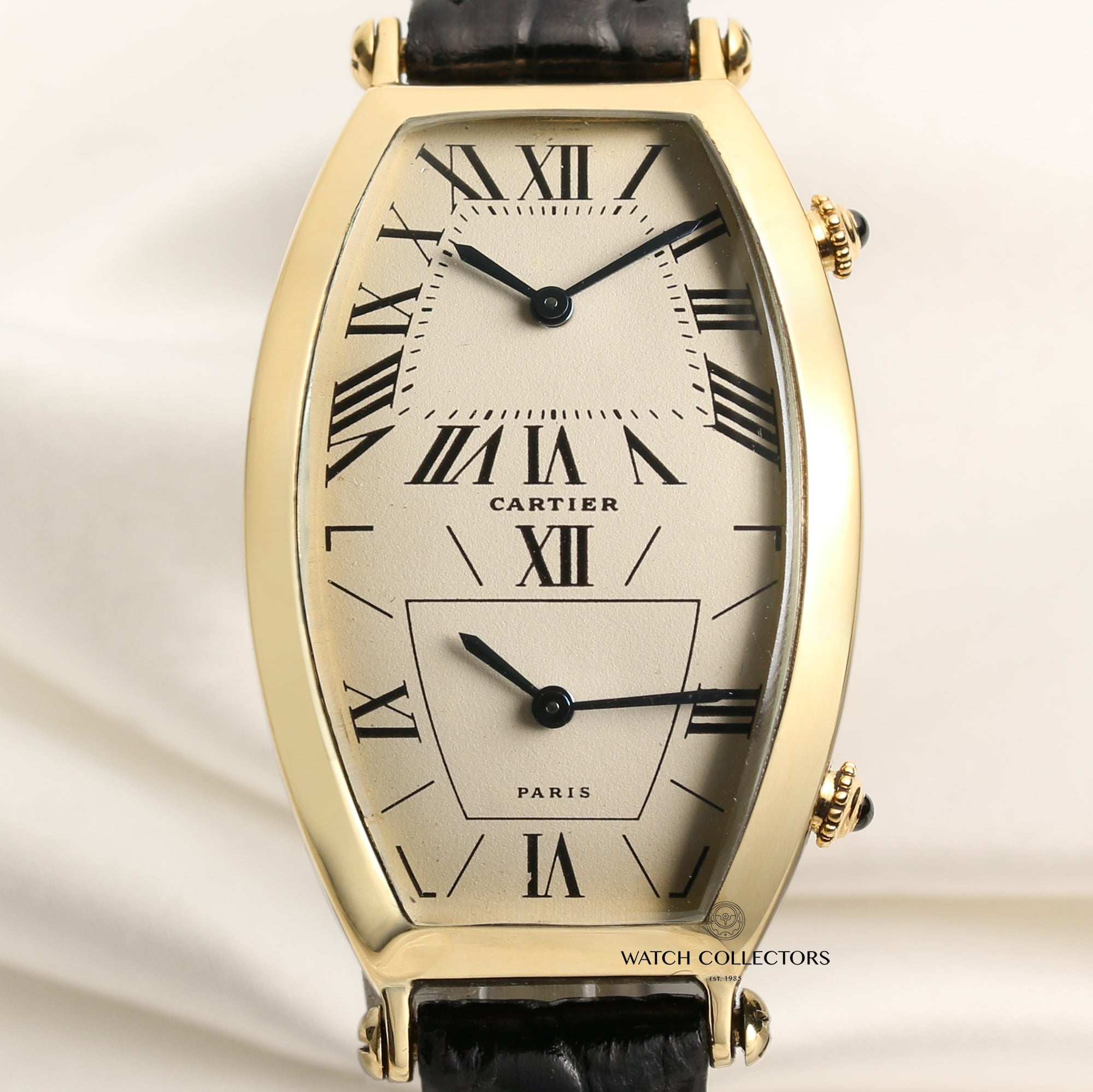 Cartier Dual Time 18K Yellow Gold Second Hand Watch Collectors 2
