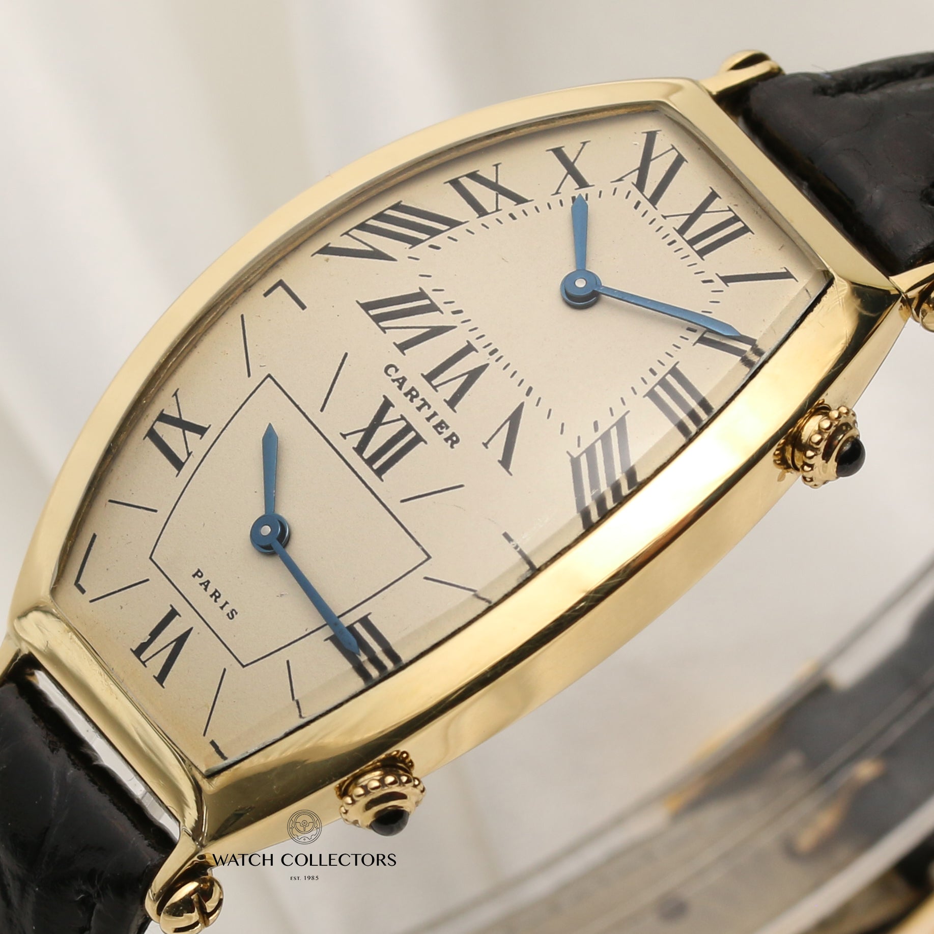 Cartier Dual Time 18K Yellow Gold Second Hand Watch Collectors 4