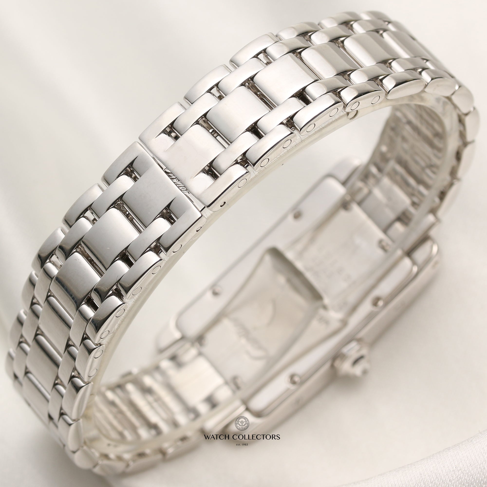 Cartier Ladies Tank Americaine Diamond Bezel 18K White Gold Second Hand Watch Collectors 6