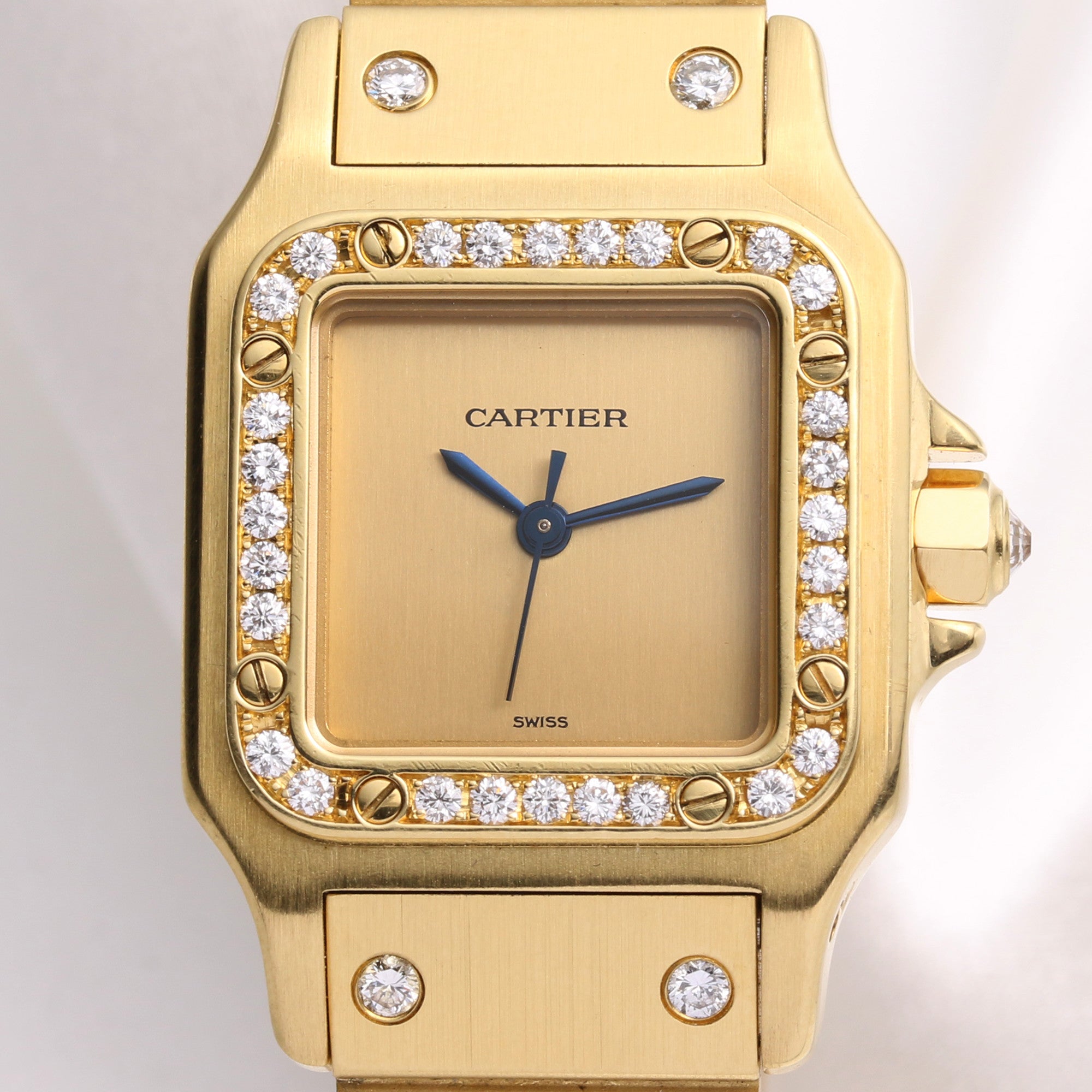 Cartier Lady Santos 4035 18K Yellow Gold Diamond Second Hand Watch Collectors 2