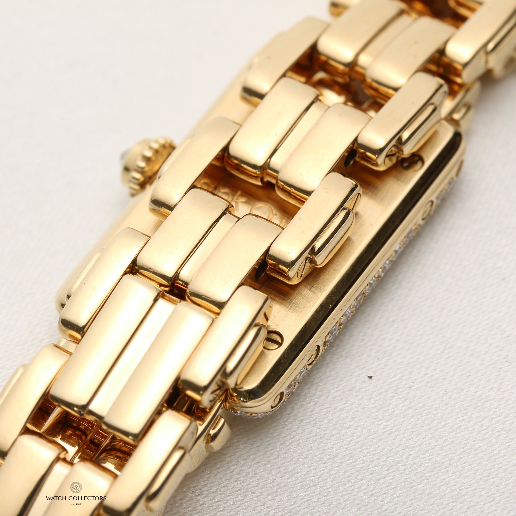 Cartier Lady Tank 1412 Diamond Bezel 18K Yellow Gold Second Hand Watch Collectors 6