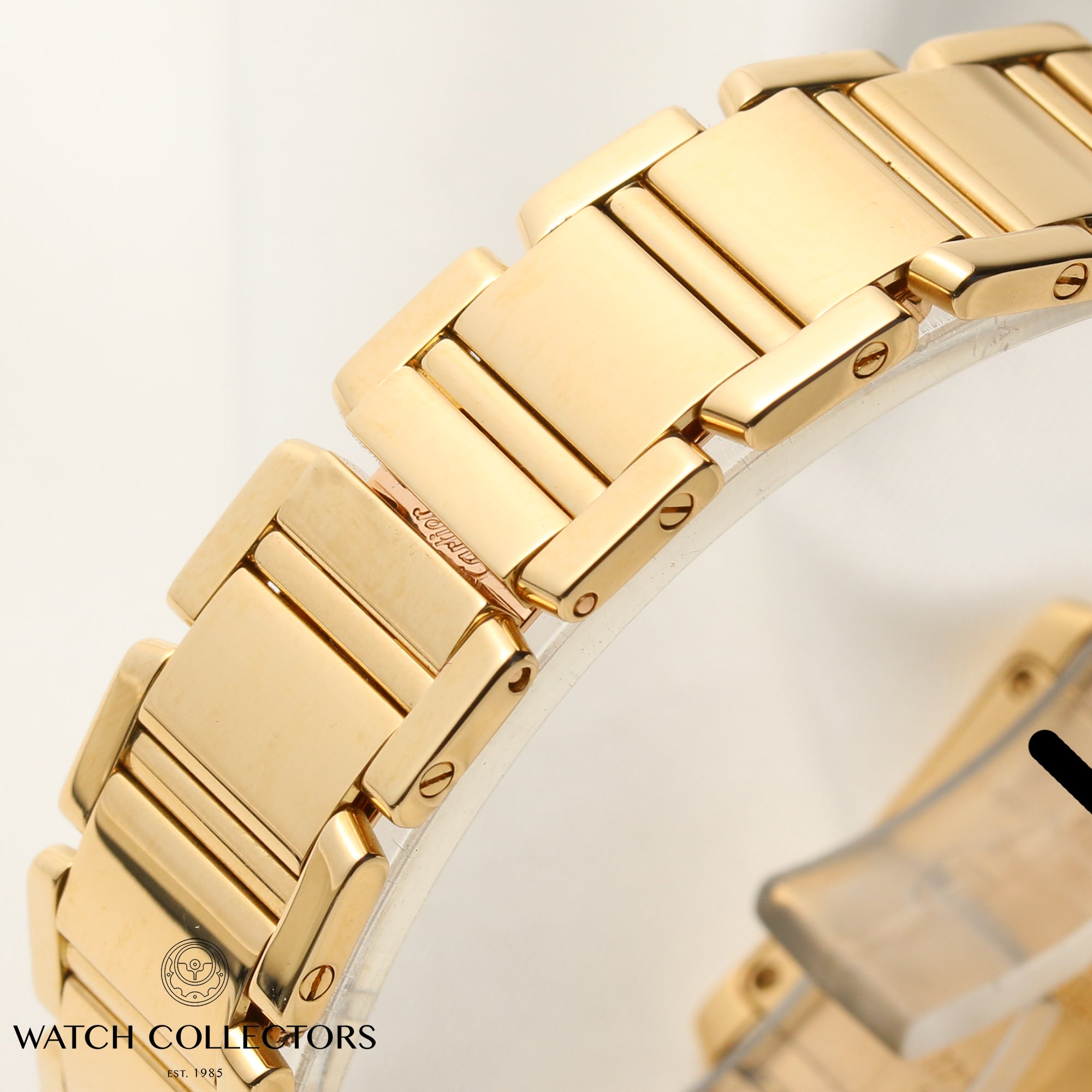 Cartier Lady Tank Francaise 18K Yellow Gold Second Hand Watch Collectors 6