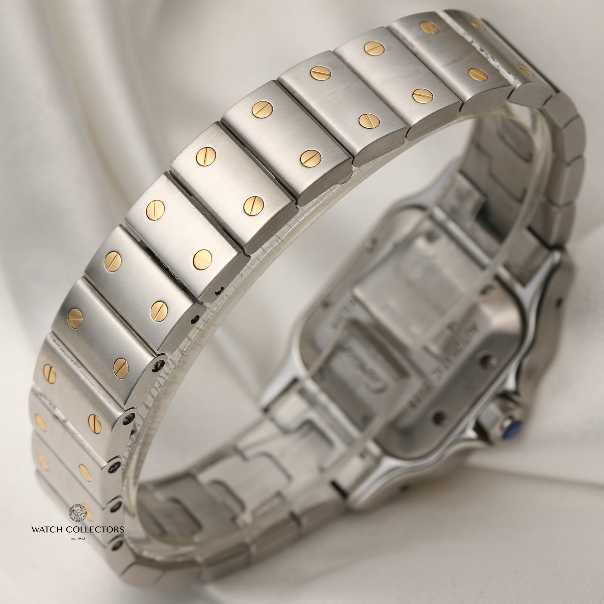 Cartier Midsize Santos Steel & Gold Second Hand Watch Collectors 6