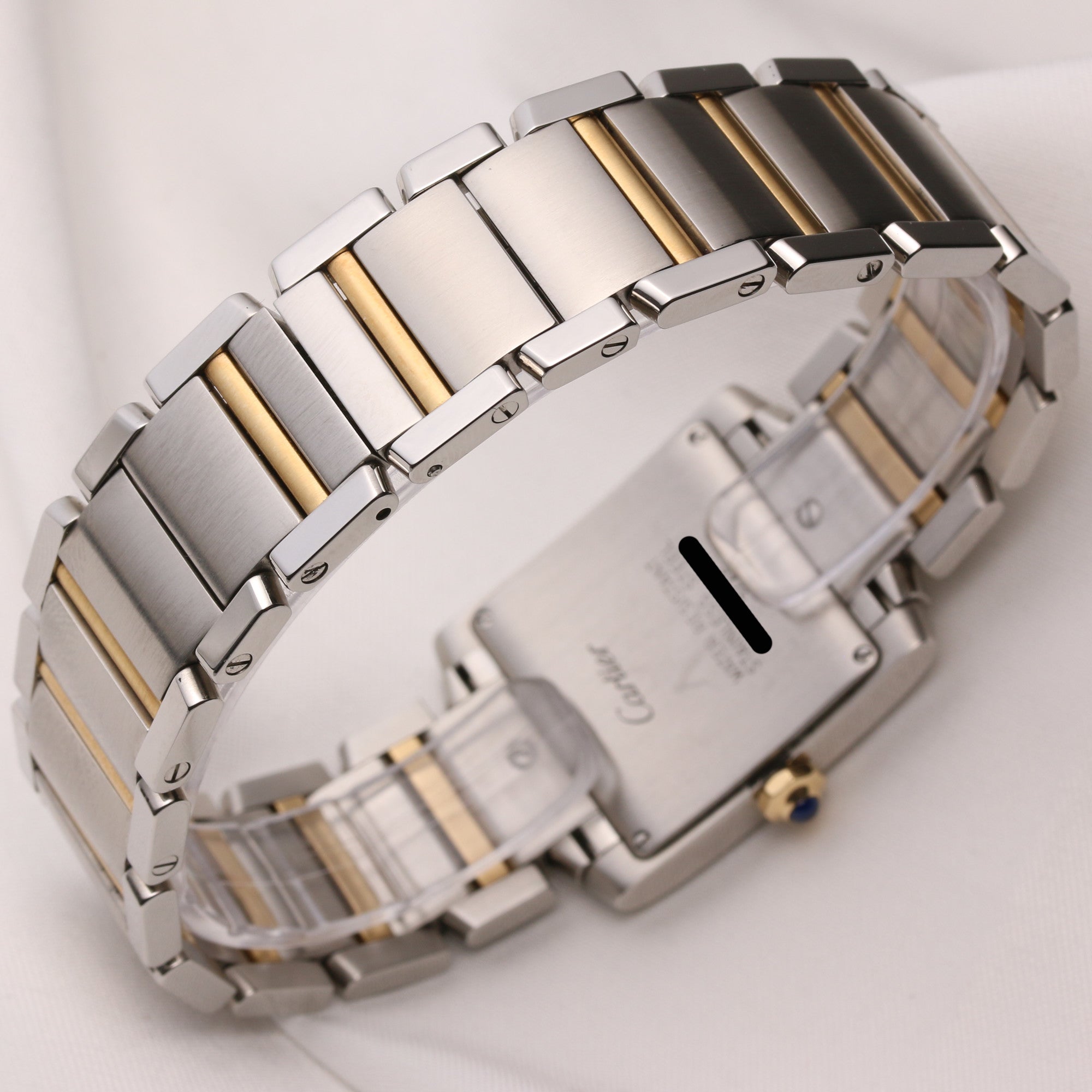 Cartier Midsize Tank Francaise 2465 Steel & Gold 551 Second Hand Watch Collectors 5