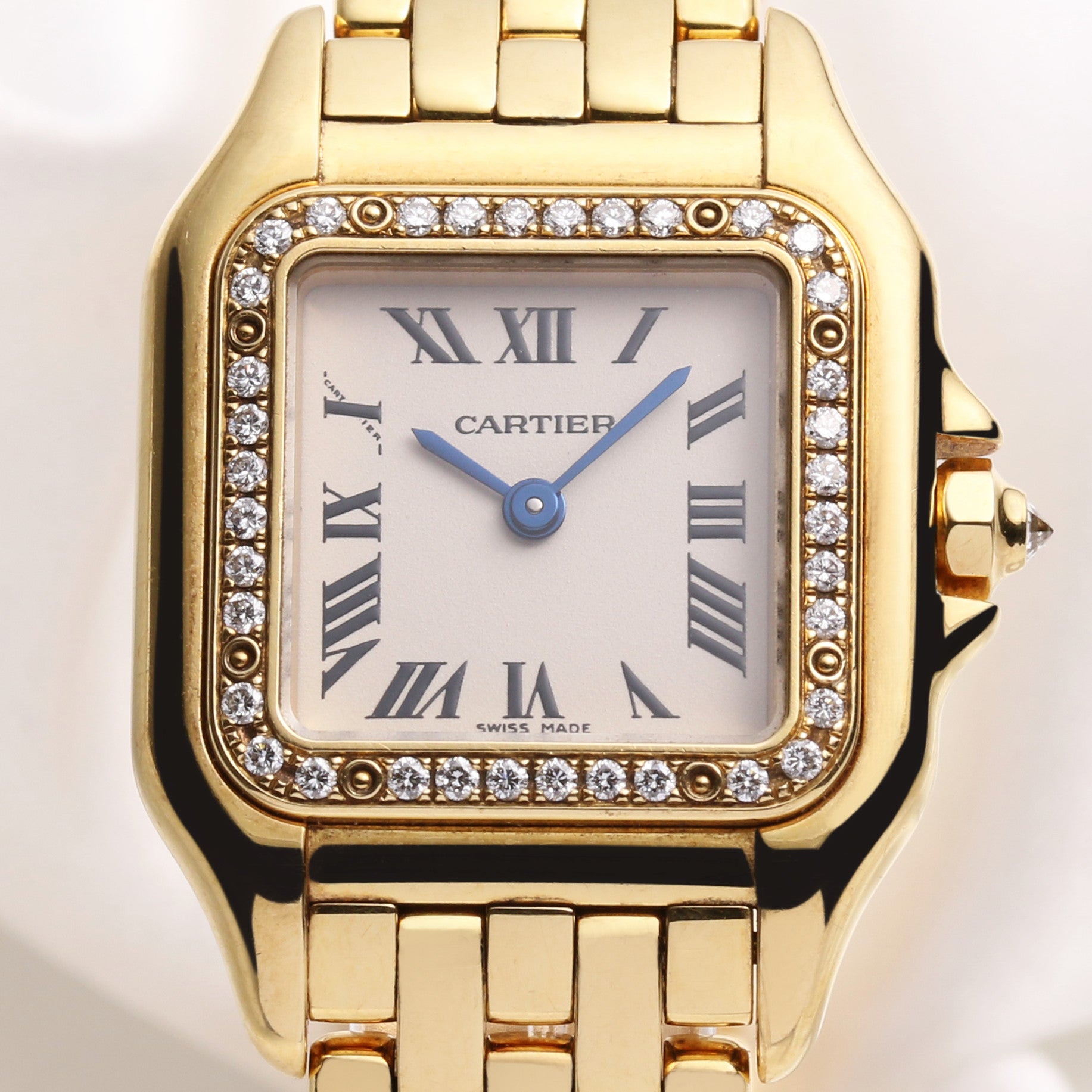 Cartier Panthere 18K Yellow Gold Diamond Second Hand Watch Collectors 2
