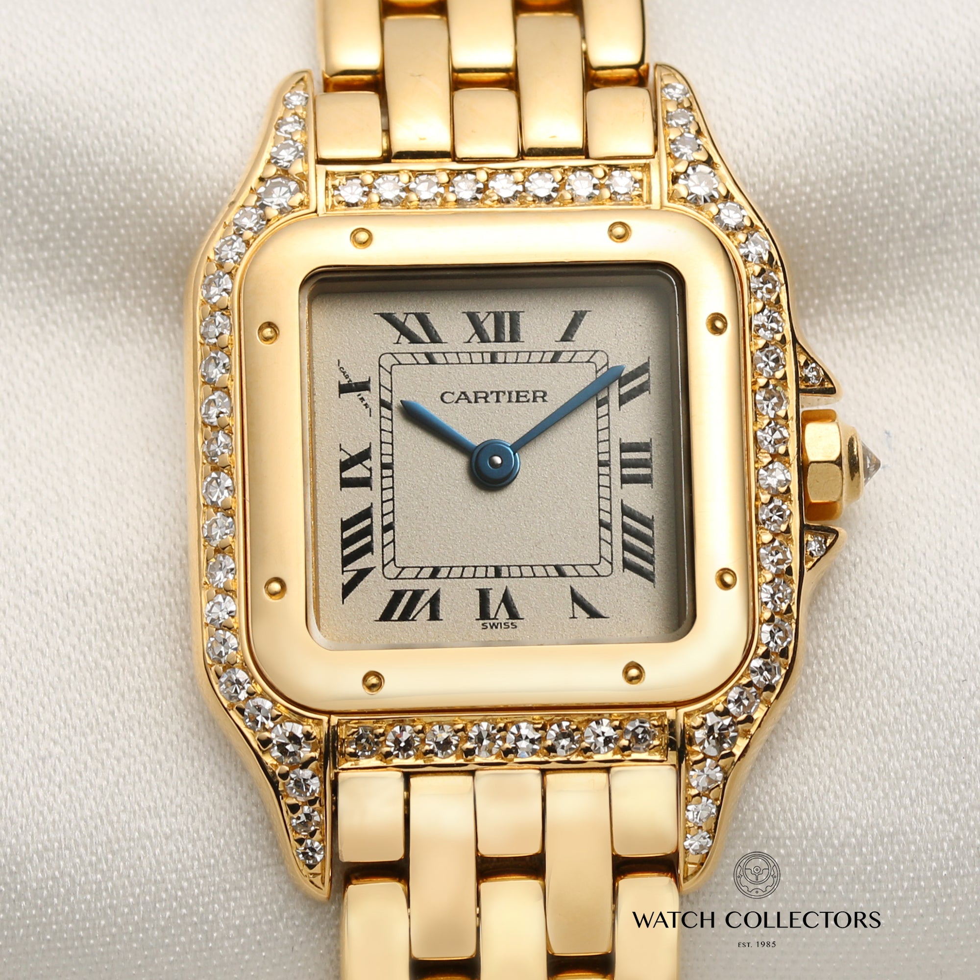 Cartier Panthere 18K Yellow Gold Diamond Second Hand Watch Collectors 2