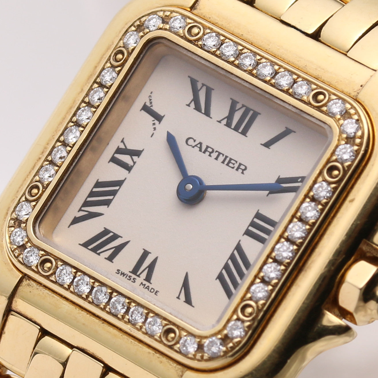Cartier Panthere 18K Yellow Gold Diamond Second Hand Watch Collectors 4