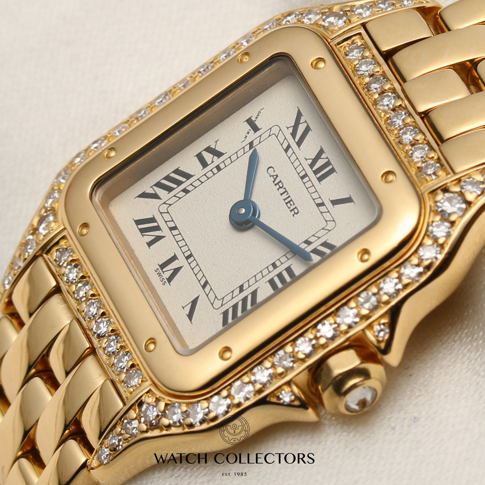 Cartier Panthere 18K Yellow Gold Diamond Second Hand Watch Collectors 4