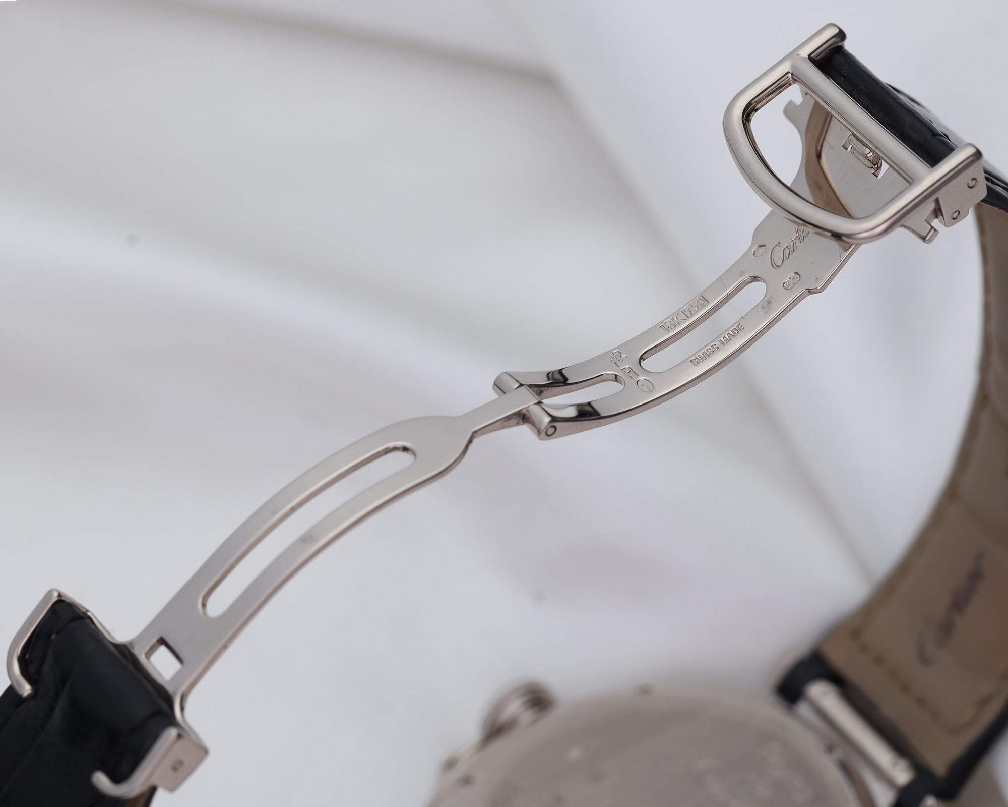 Cartier Pasha 18K White Gold Diamond Bezel Second Hand Watch Collectors 7