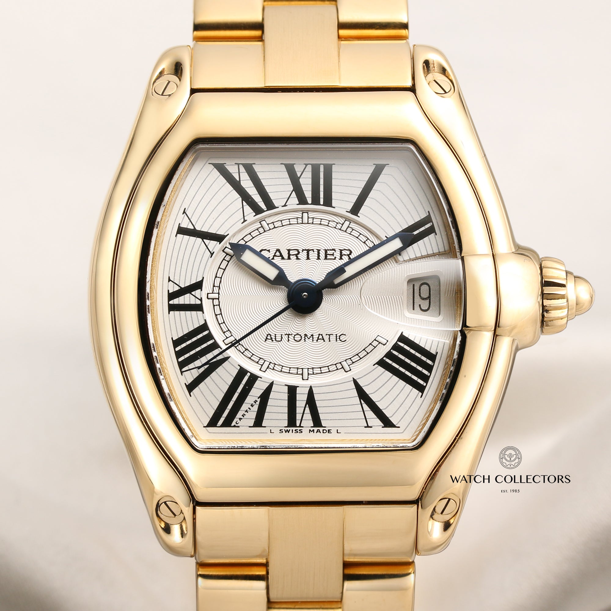 Cartier Roadster Automatic 37mm 18K Yellow Gold Second Hand Watch Collectors 2