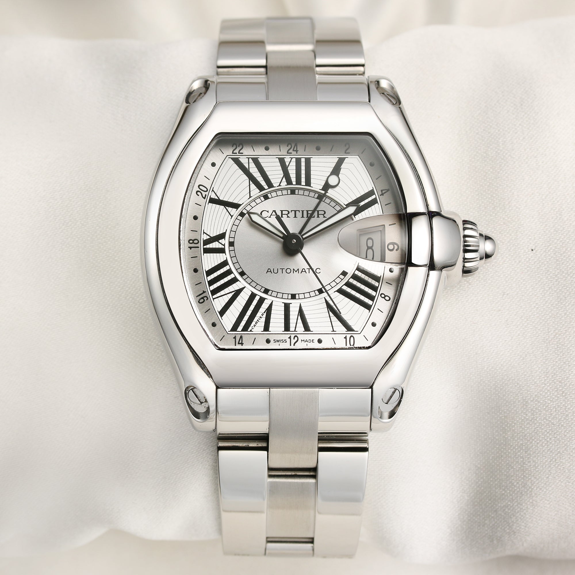 Cartier Roadster GMT Stainless Steel Second hand Watch Collectors 1