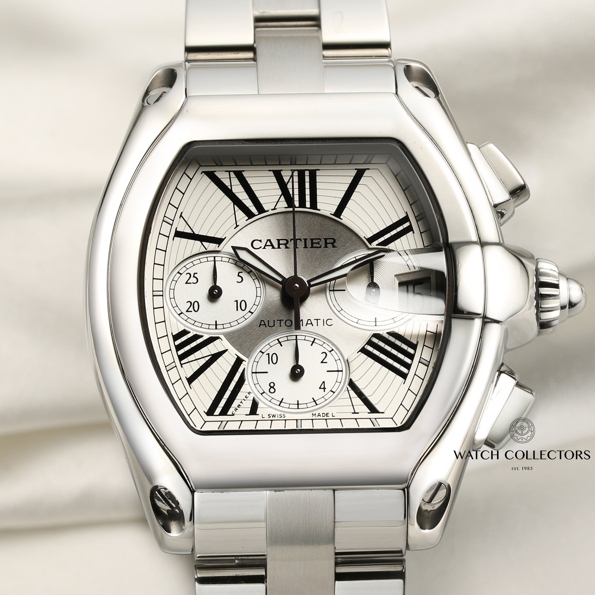 Cartier Roadster Stainless Steel Second Hand Watch Collectors 2
