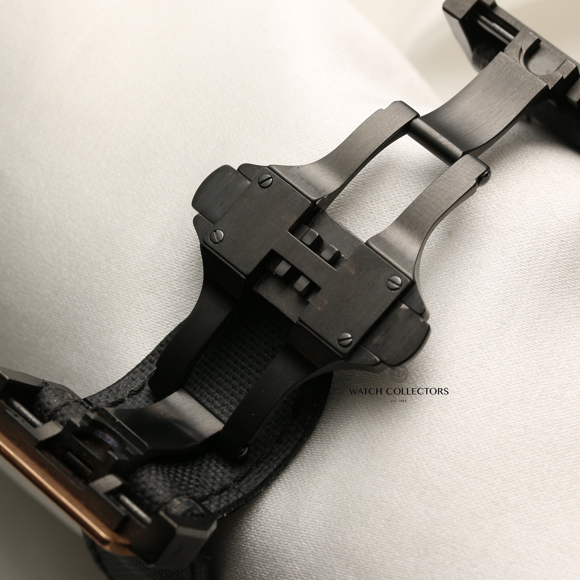 Cartier Santos 18K Rose Gold Black Second Hand Watch Collectors 6