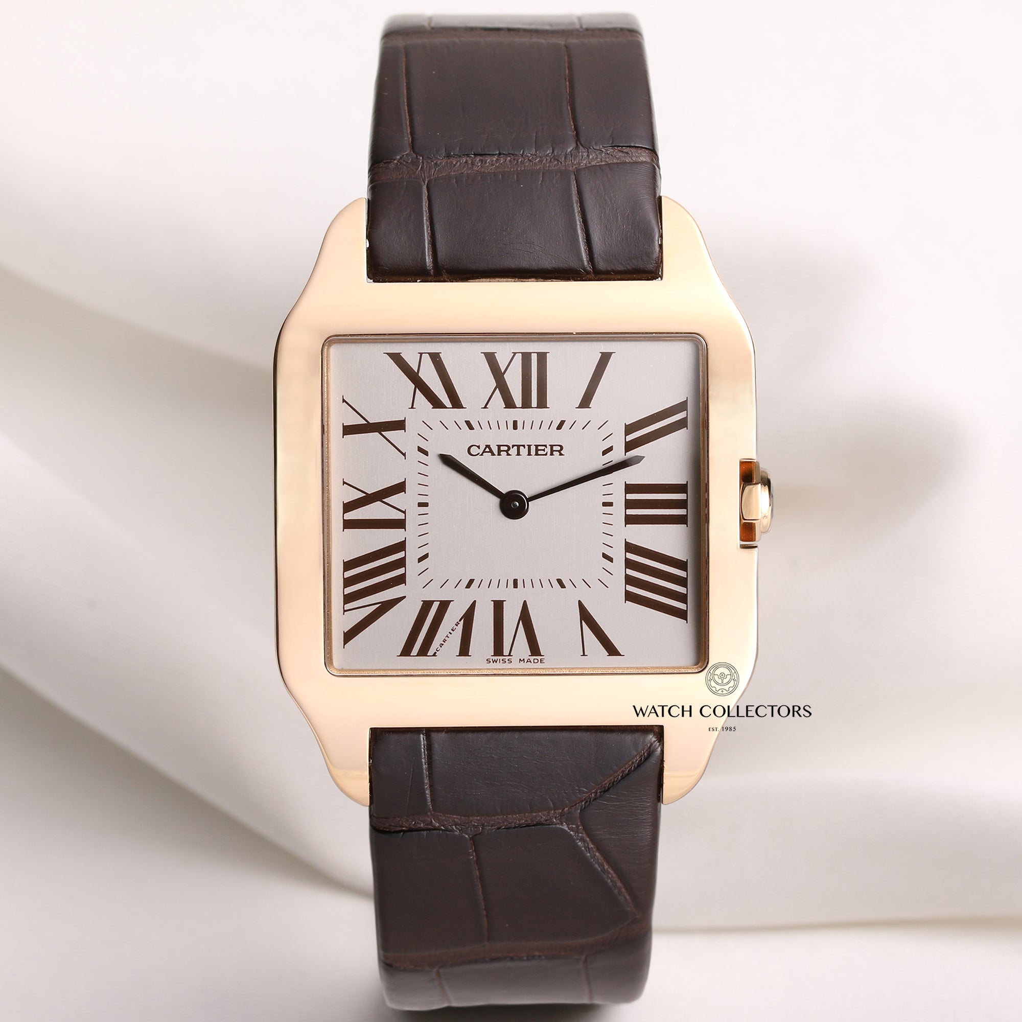 Cartier-Santos-Dumont-18K-Rose-Gold-Second-Hand-Watch-Collectors-1