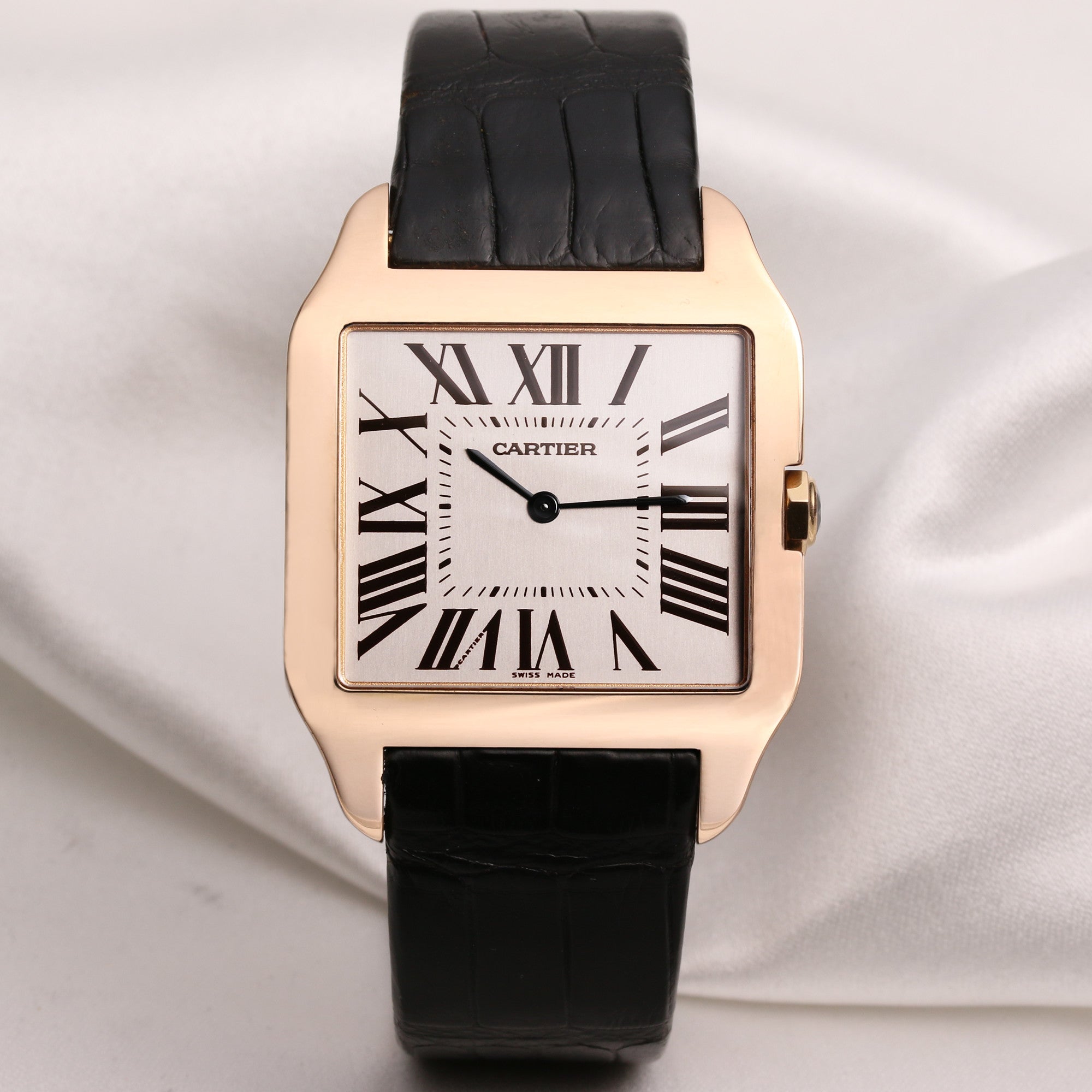 Cartier Santos Dumont 18K Rose Gold Second Hand Watch Collectors 1