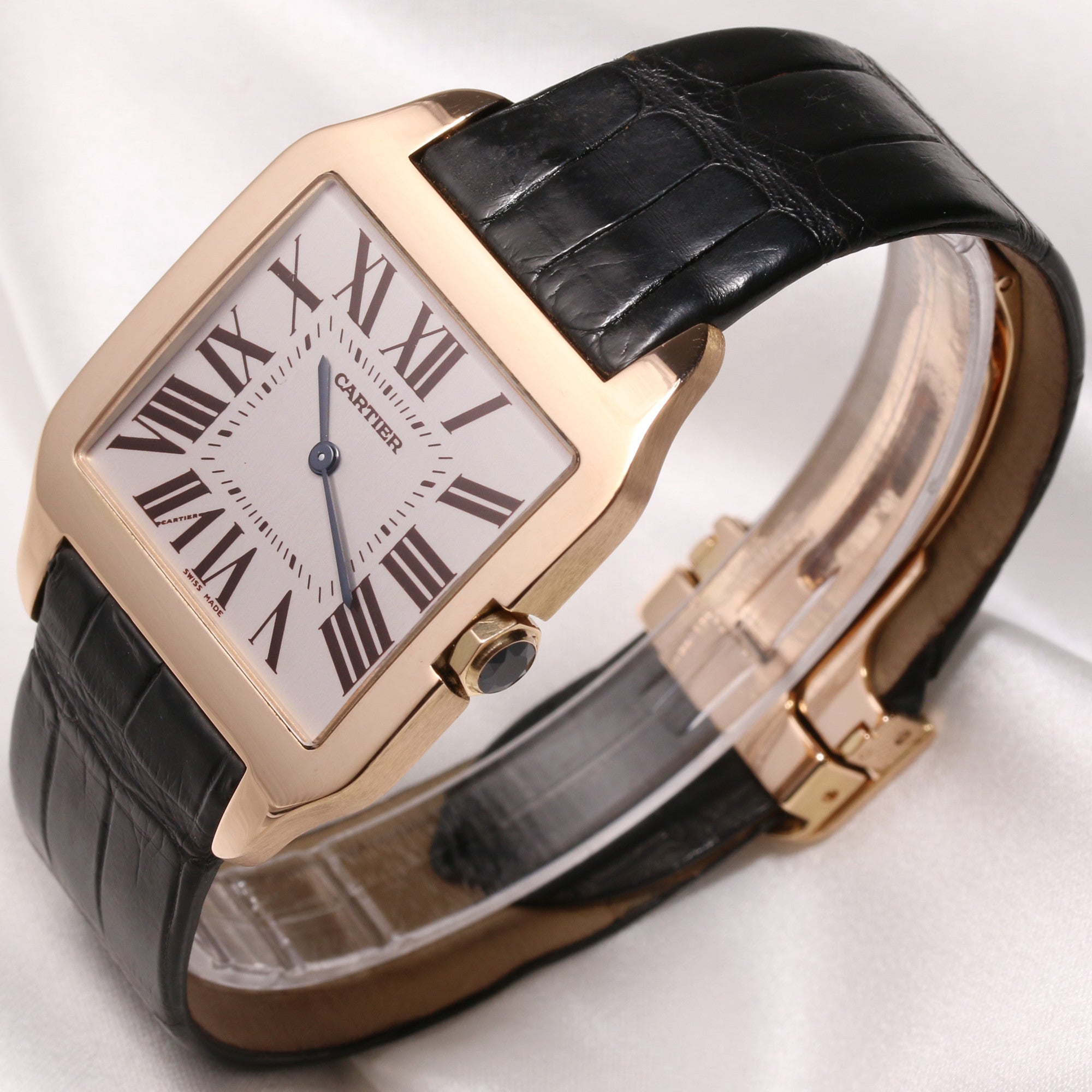 Cartier Santos Dumont 18K Rose Gold Second Hand Watch Collectors 3