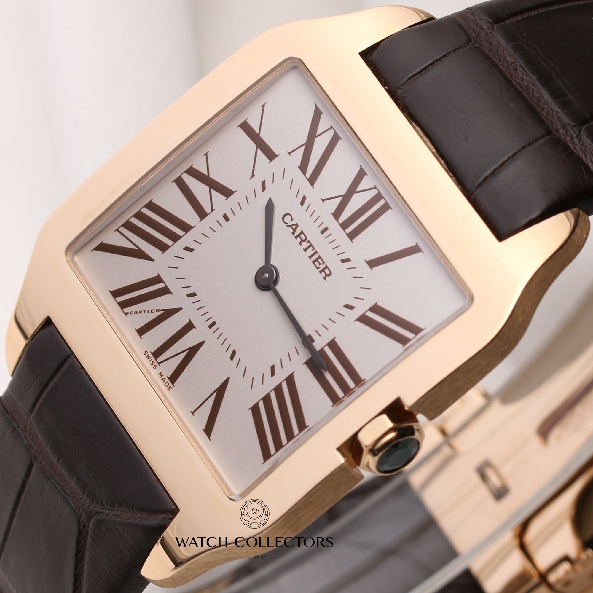 Cartier-Santos-Dumont-18K-Rose-Gold-Second-Hand-Watch-Collectors-4