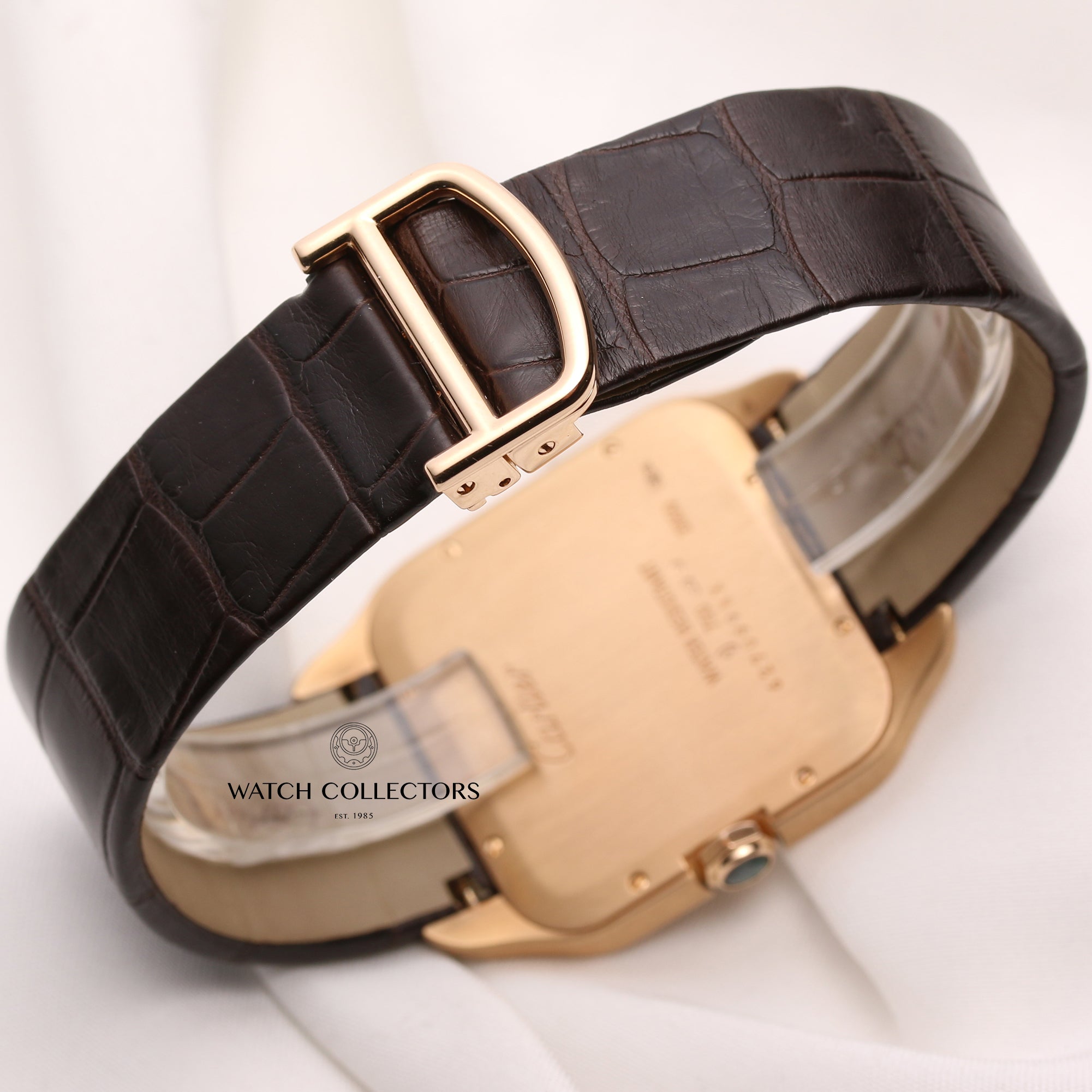 Cartier-Santos-Dumont-18K-Rose-Gold-Second-Hand-Watch-Collectors-5