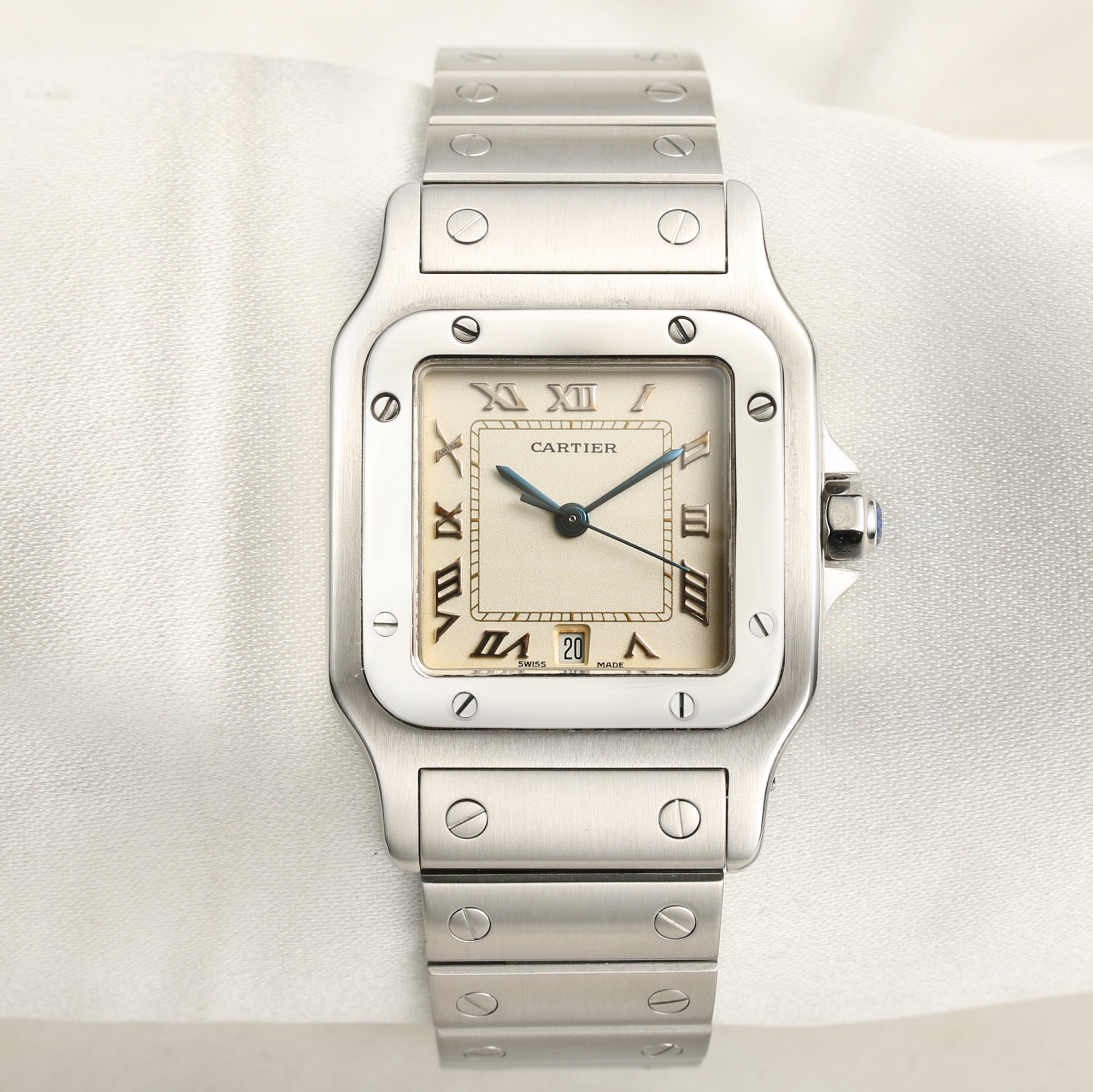 Cartier Santos Stainless Steel Second Hand Watch Collectors 1