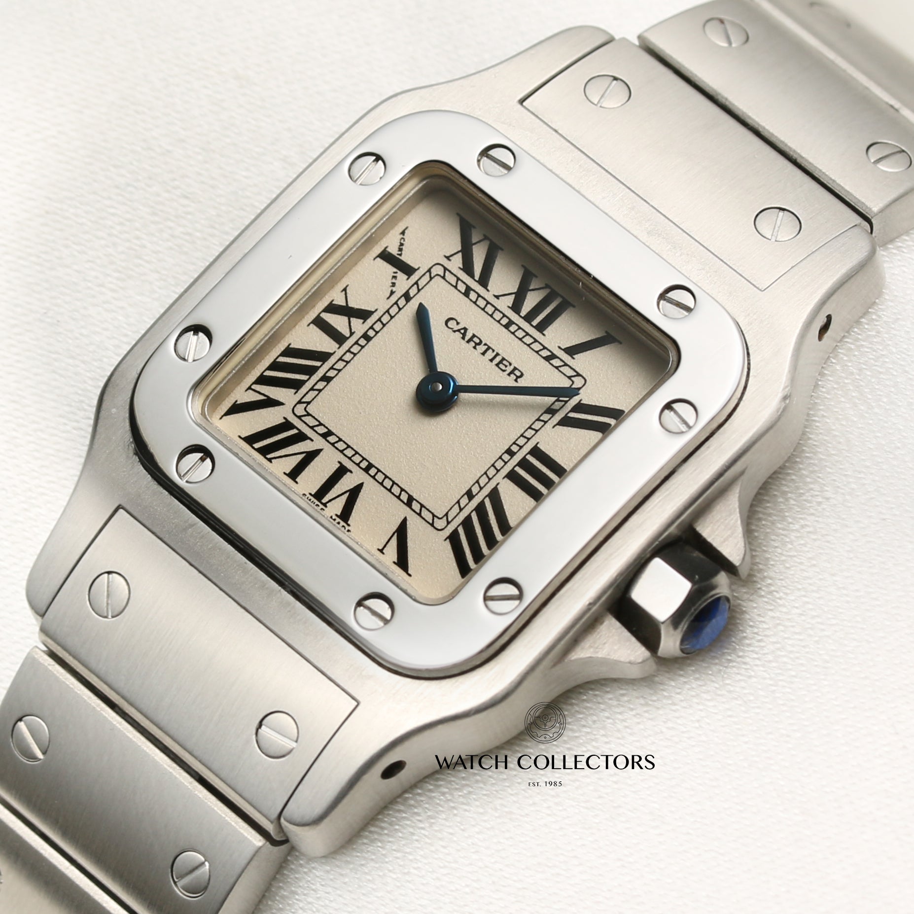 Cartier Santos Stainless Steel Second Hand Watch Collectors 4