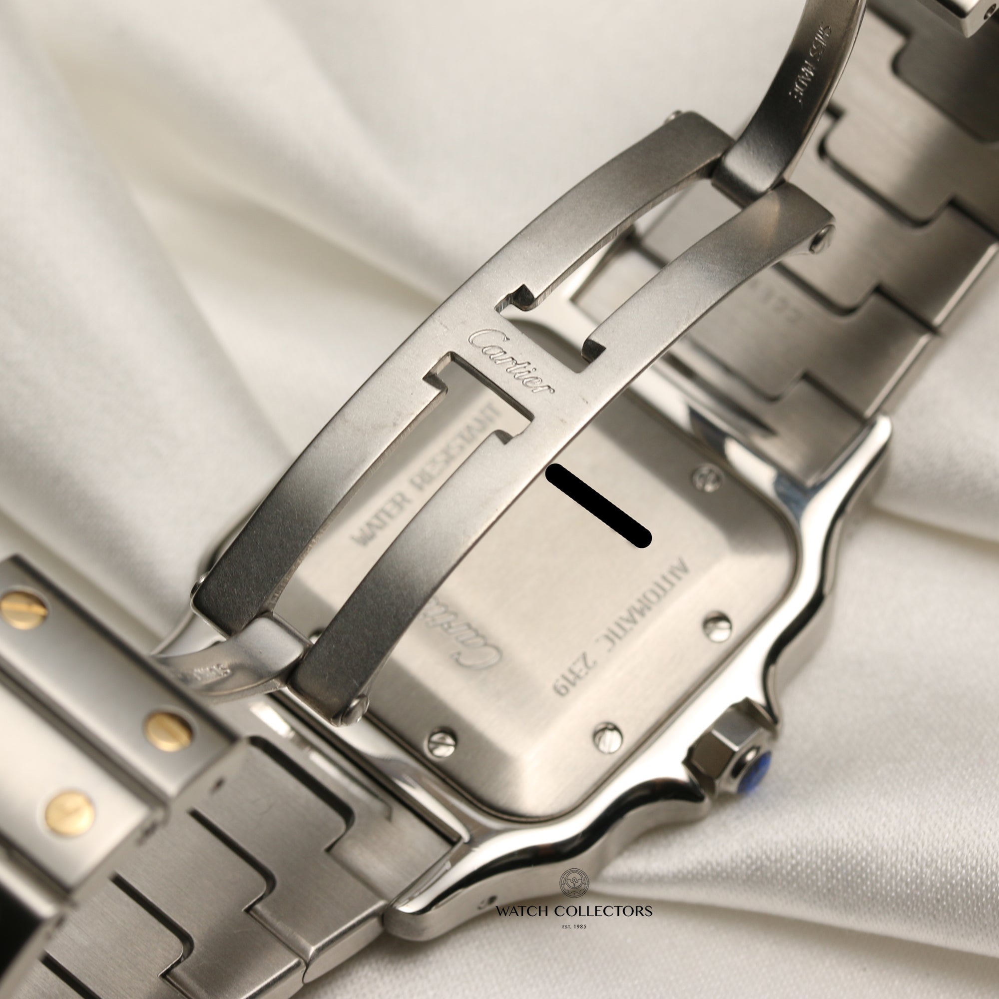 Cartier Santos Steel & Gold Champagne Dial Second Hand Watch Collectors 7