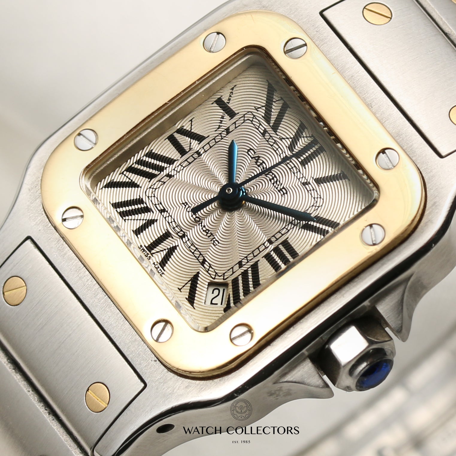 Cartier Santos Steel & Gold Second Hand Watch Collectors 4