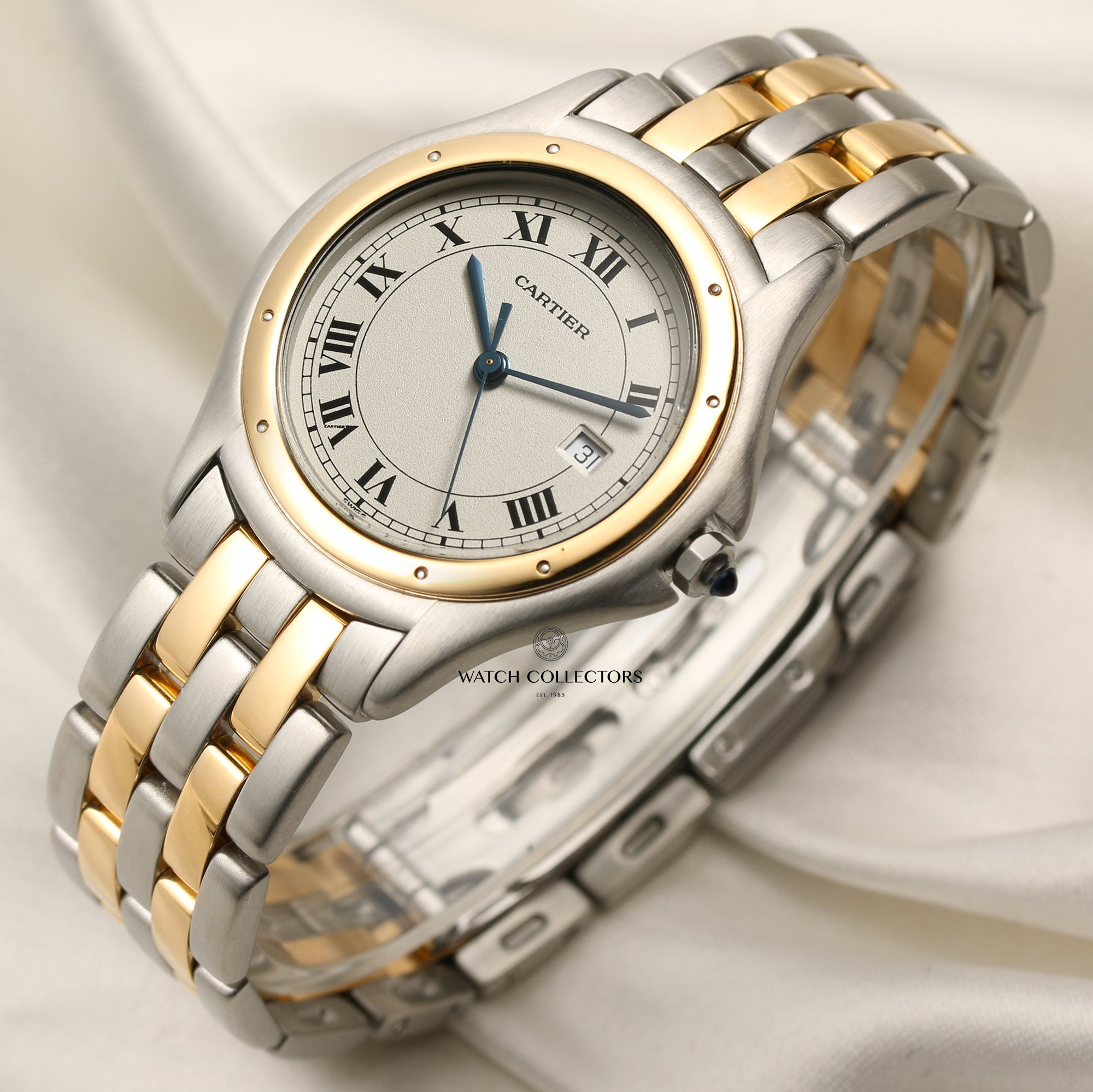 Cartier Steel & Gold Second Hand Watch Collectors 3
