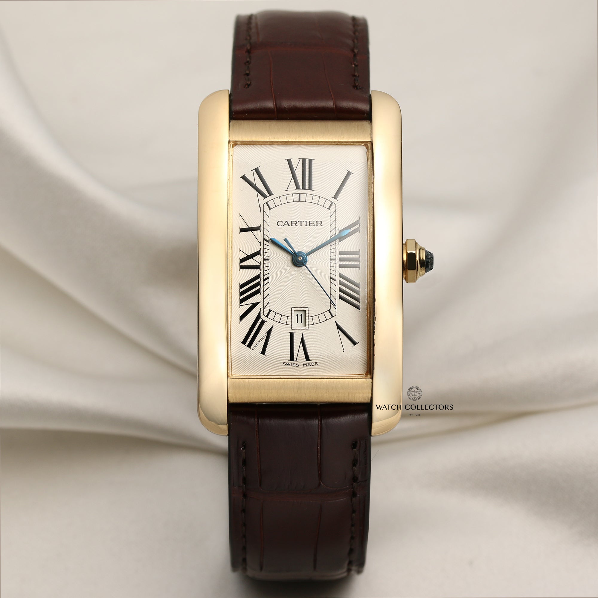 Cartier Tank Americaine 45x26mm 1740 18K Rose Gold Men's Watch