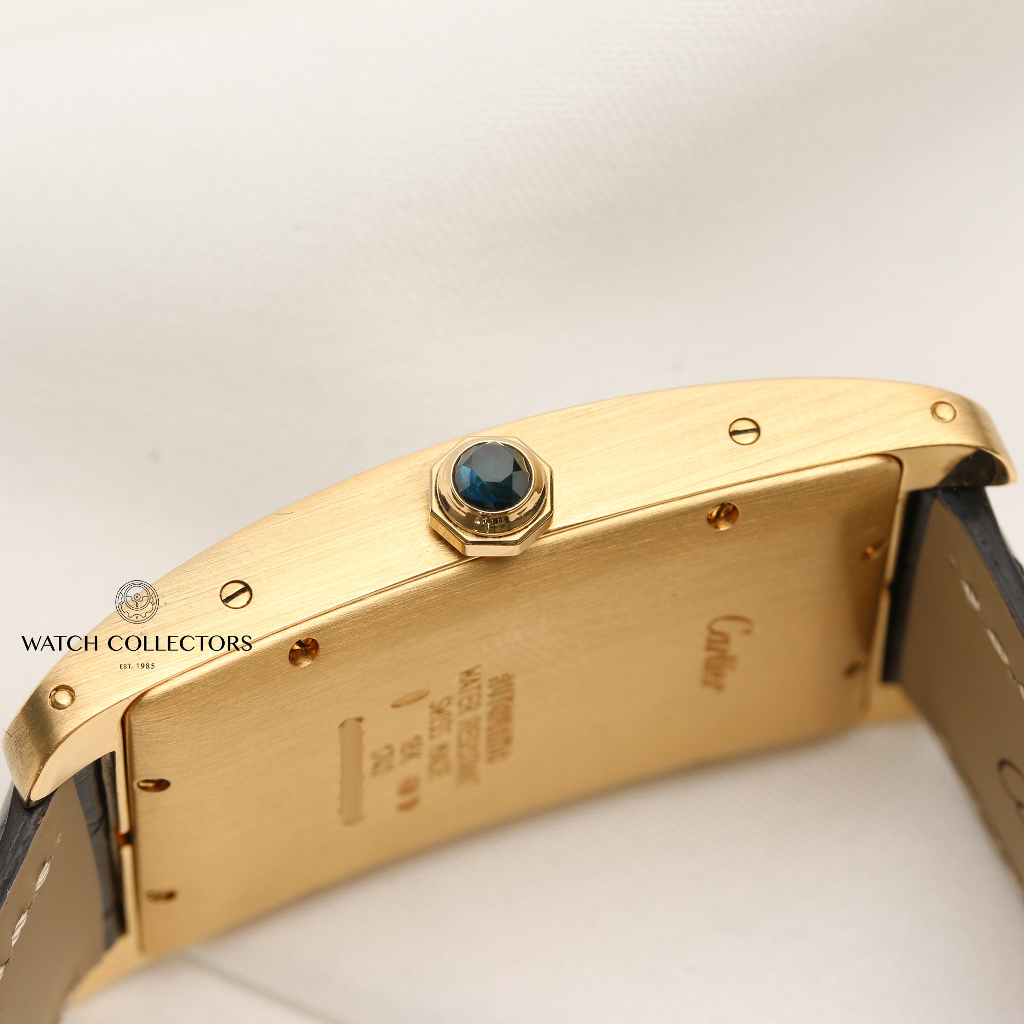 Cartier Tank Americaine 1740 18K Yellow Gold Second Hand Watch Collectors 5