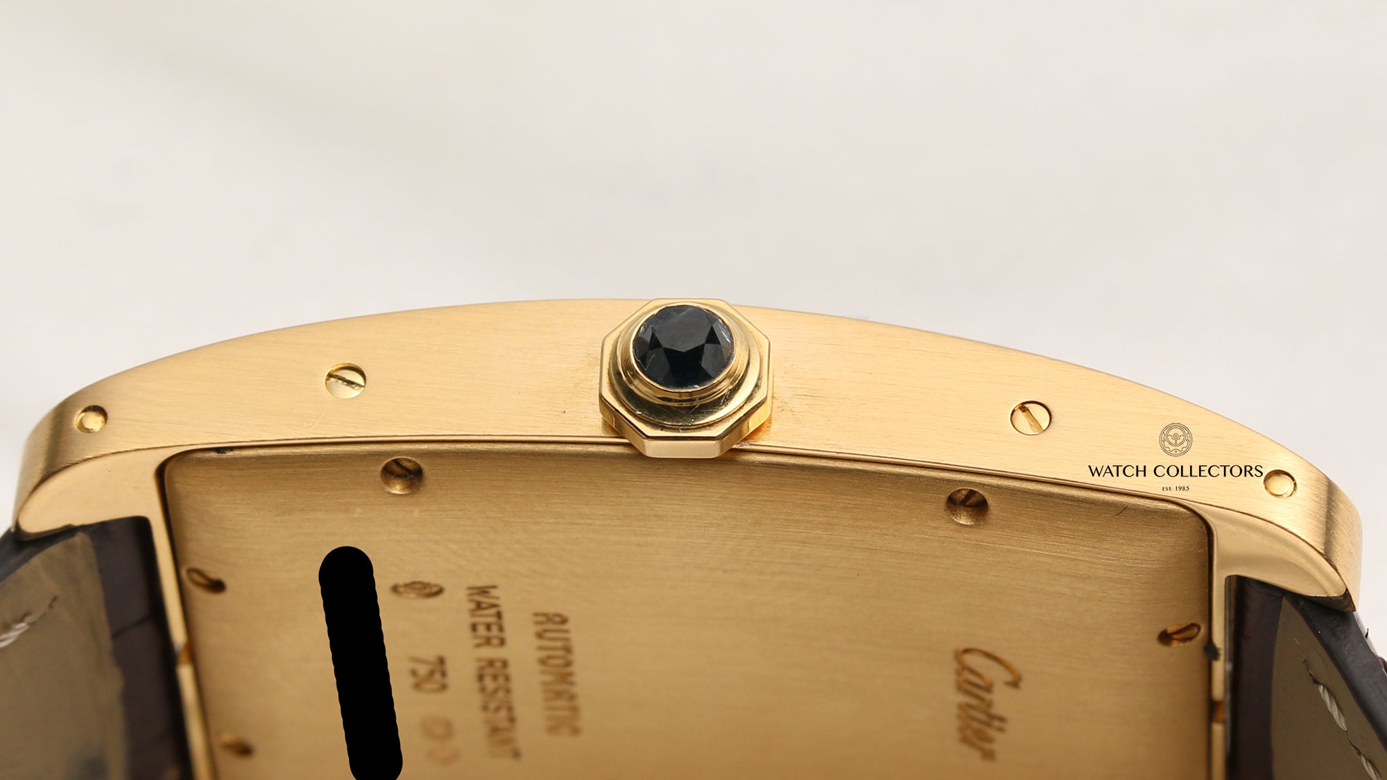 Cartier Tank Americaine 1740 18K Yellow Gold Second Hand Watch Collectors 5