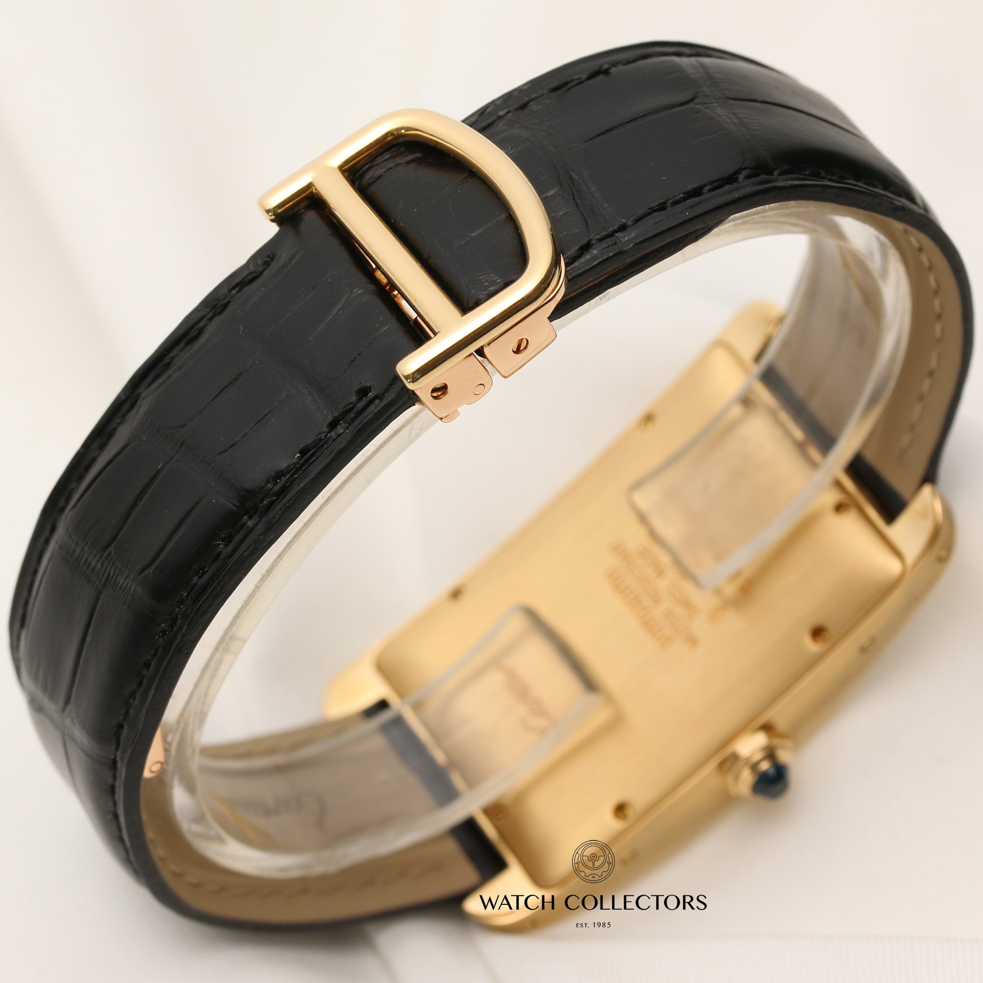 Cartier Tank Americaine 1740 18K Yellow Gold Second Hand Watch Collectors 6