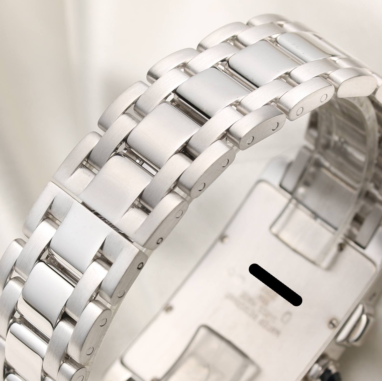 Cartier Tank Americaine 18K White Gold Chronograph Second Hand Watch Collectors 6