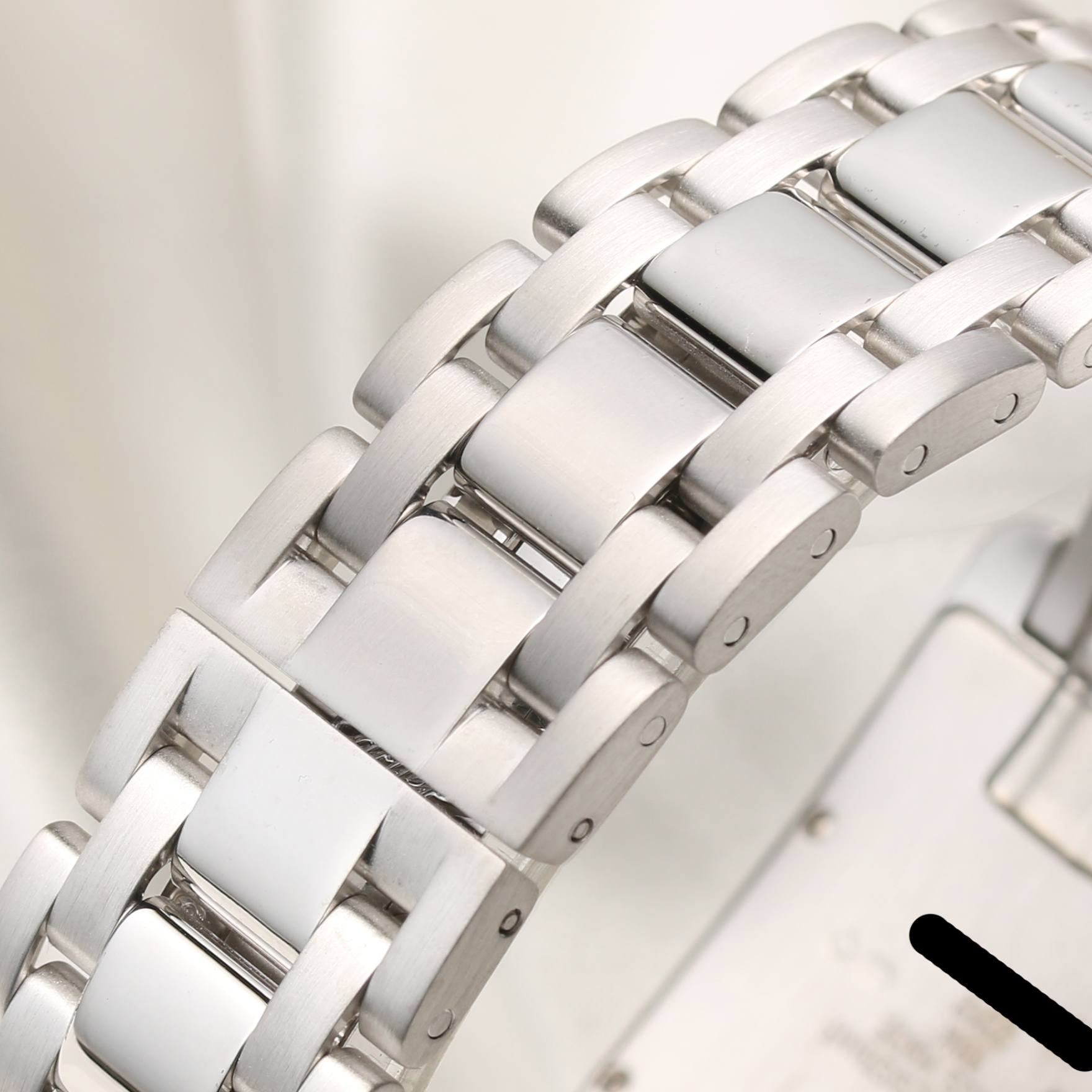 Cartier Tank Americaine 18K White Gold Chronograph Second Hand Watch Collectors 8